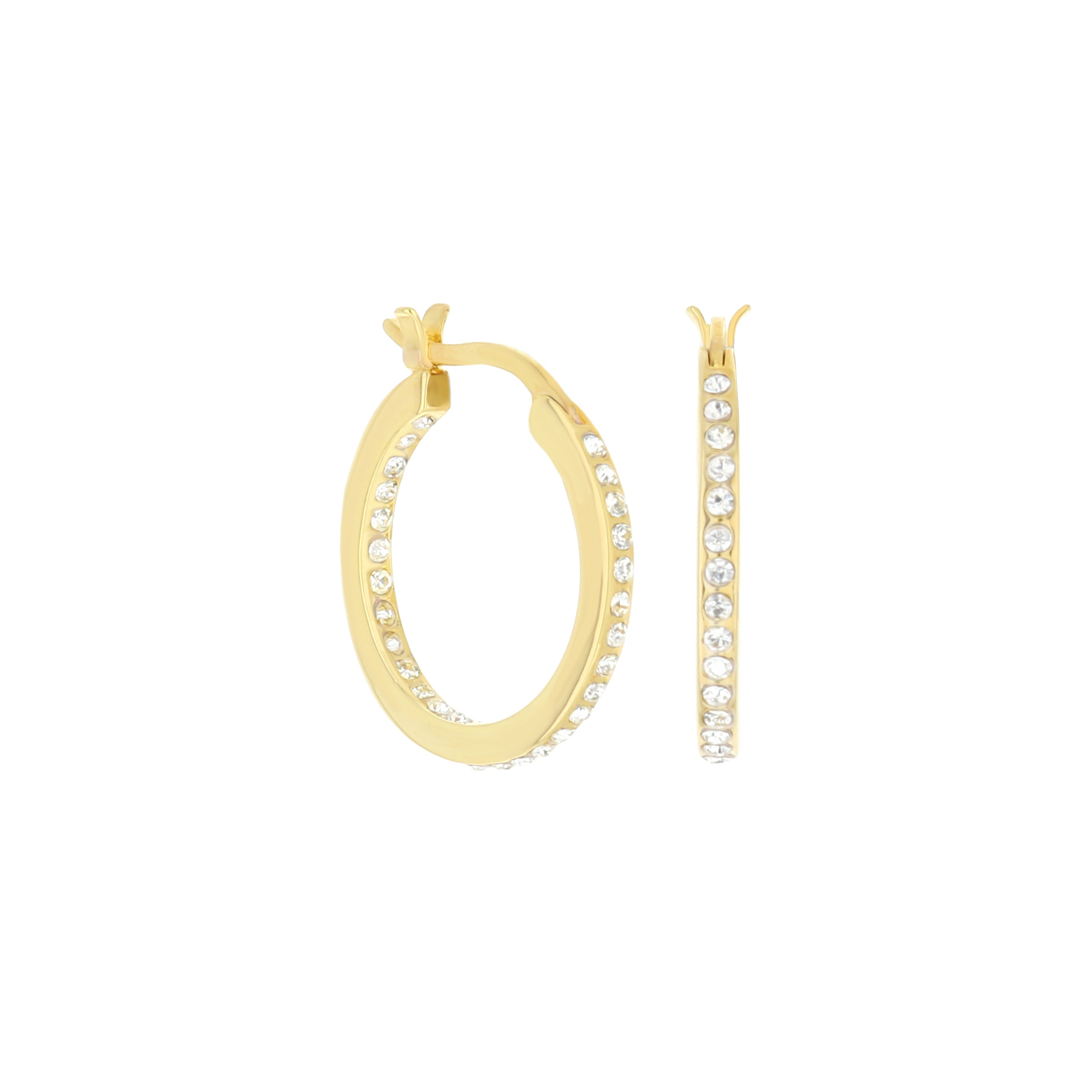 Pave Hoop Earrings