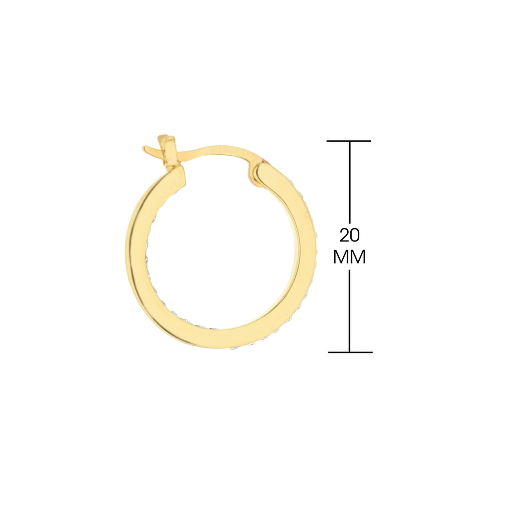 Pave Hoop Earrings