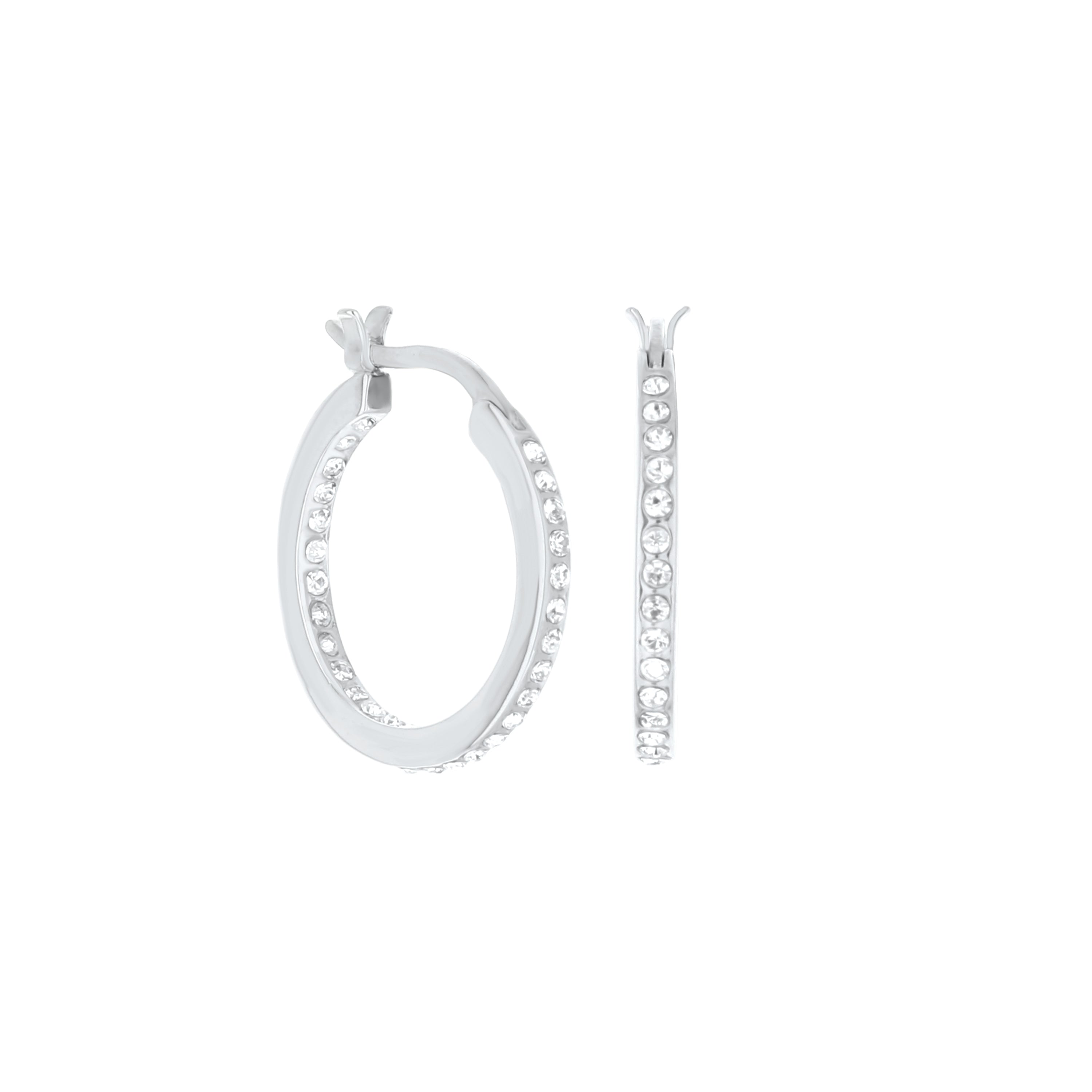 Pave Hoop Earrings