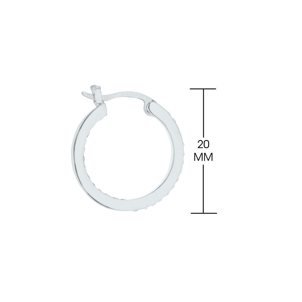 Pave Hoop Earrings