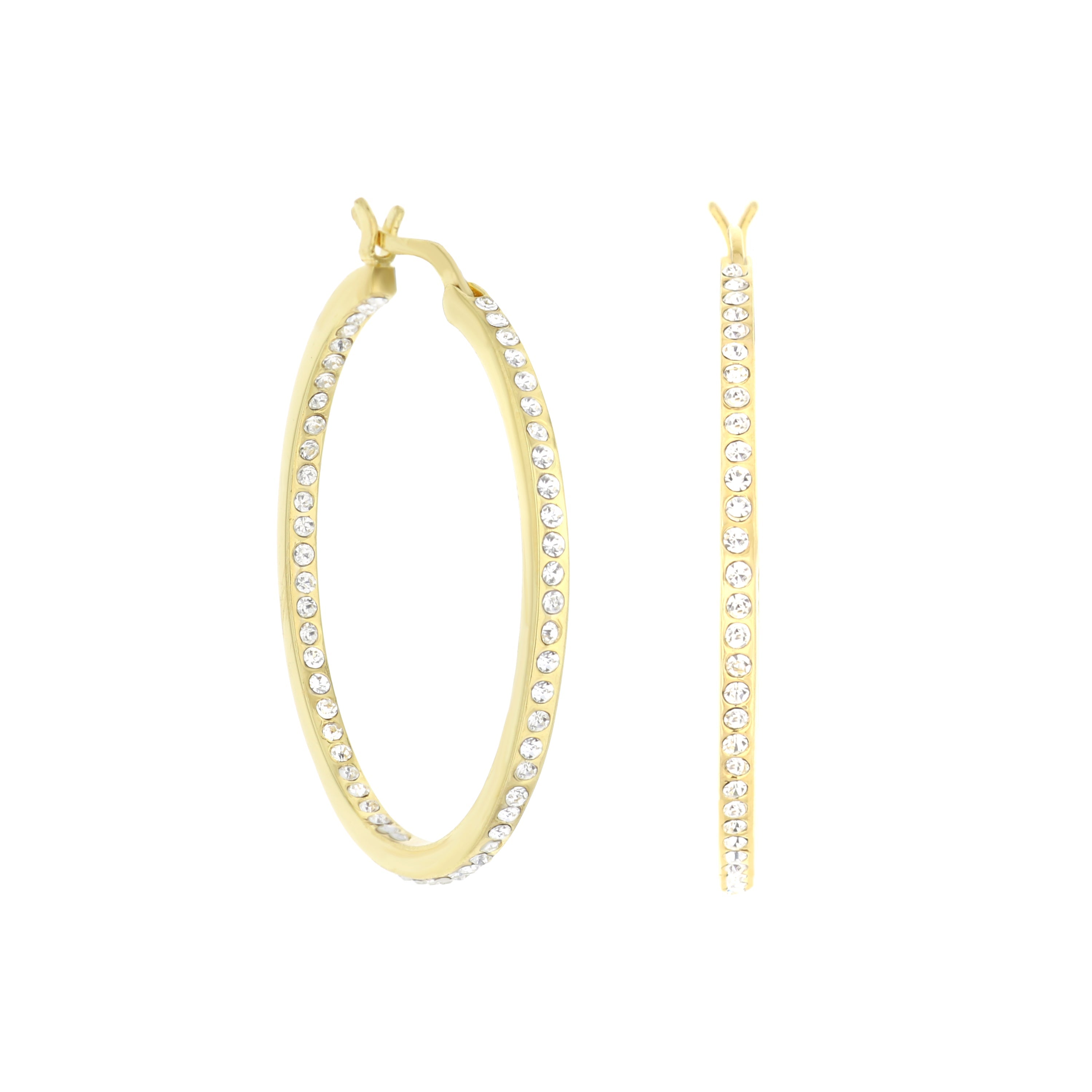 Pave Hoop Earrings