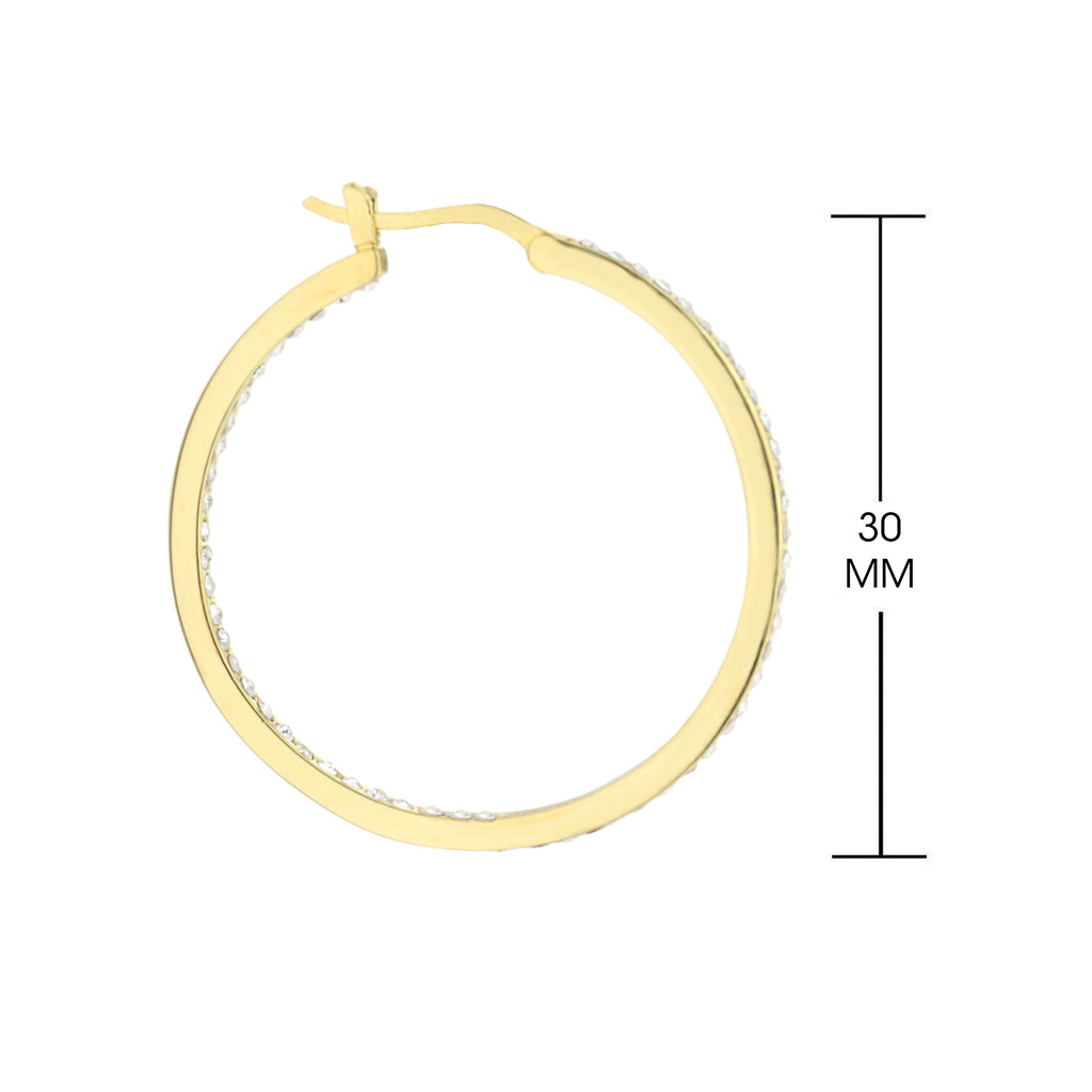 Pave Hoop Earrings