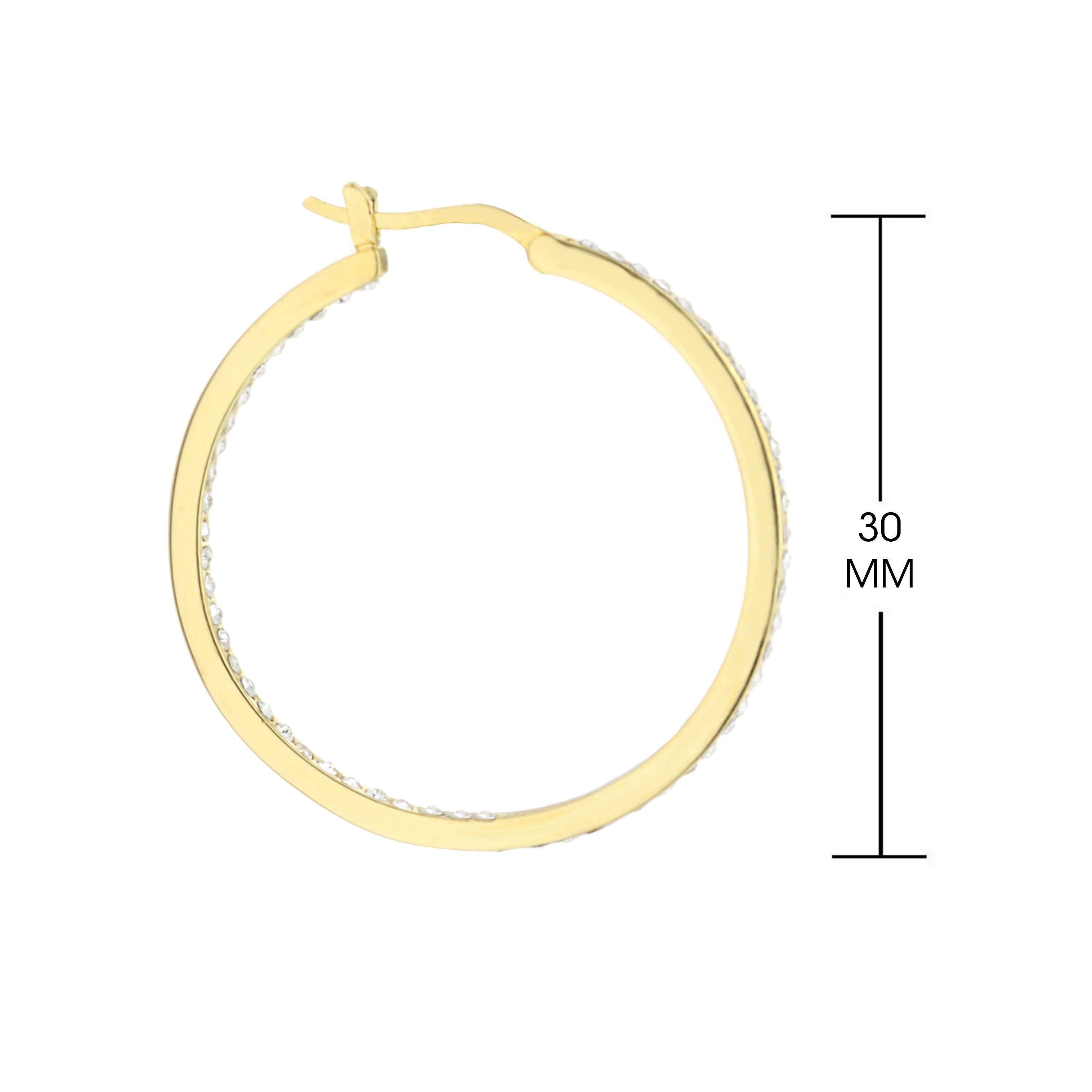 Pave Hoop Earrings