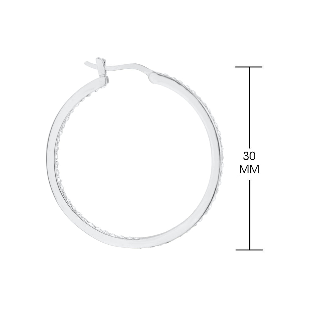 Pave Hoop Earrings