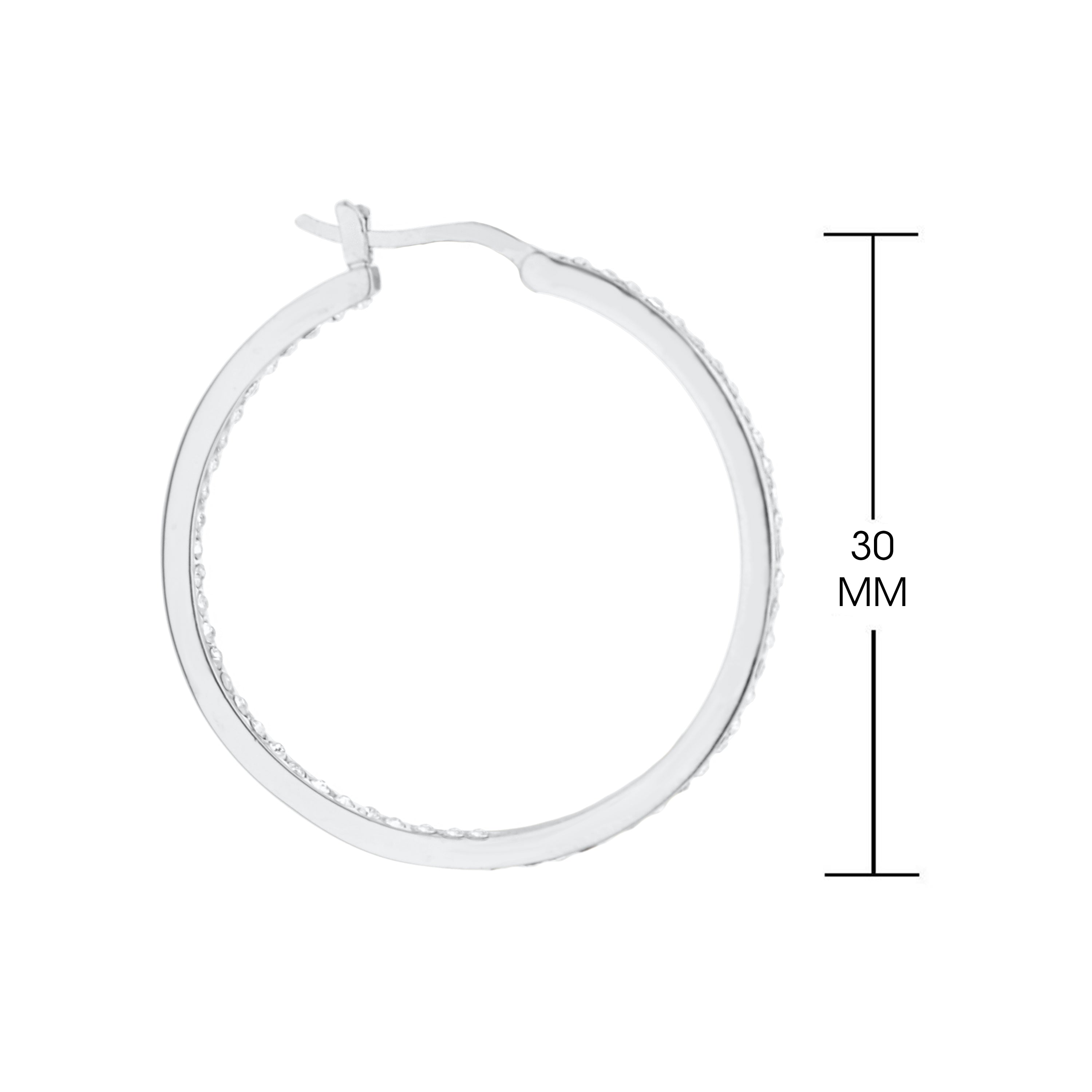 Pave Hoop Earrings