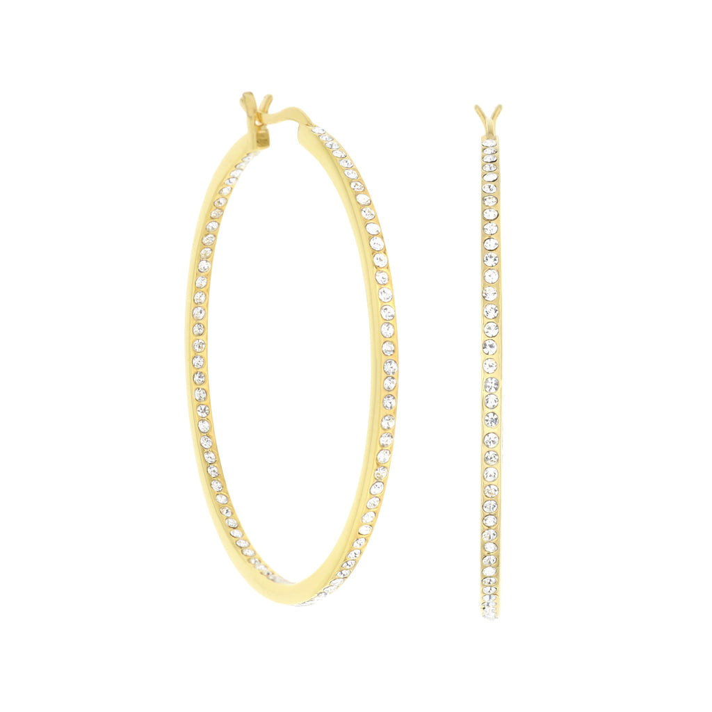 Pave Hoop Earrings