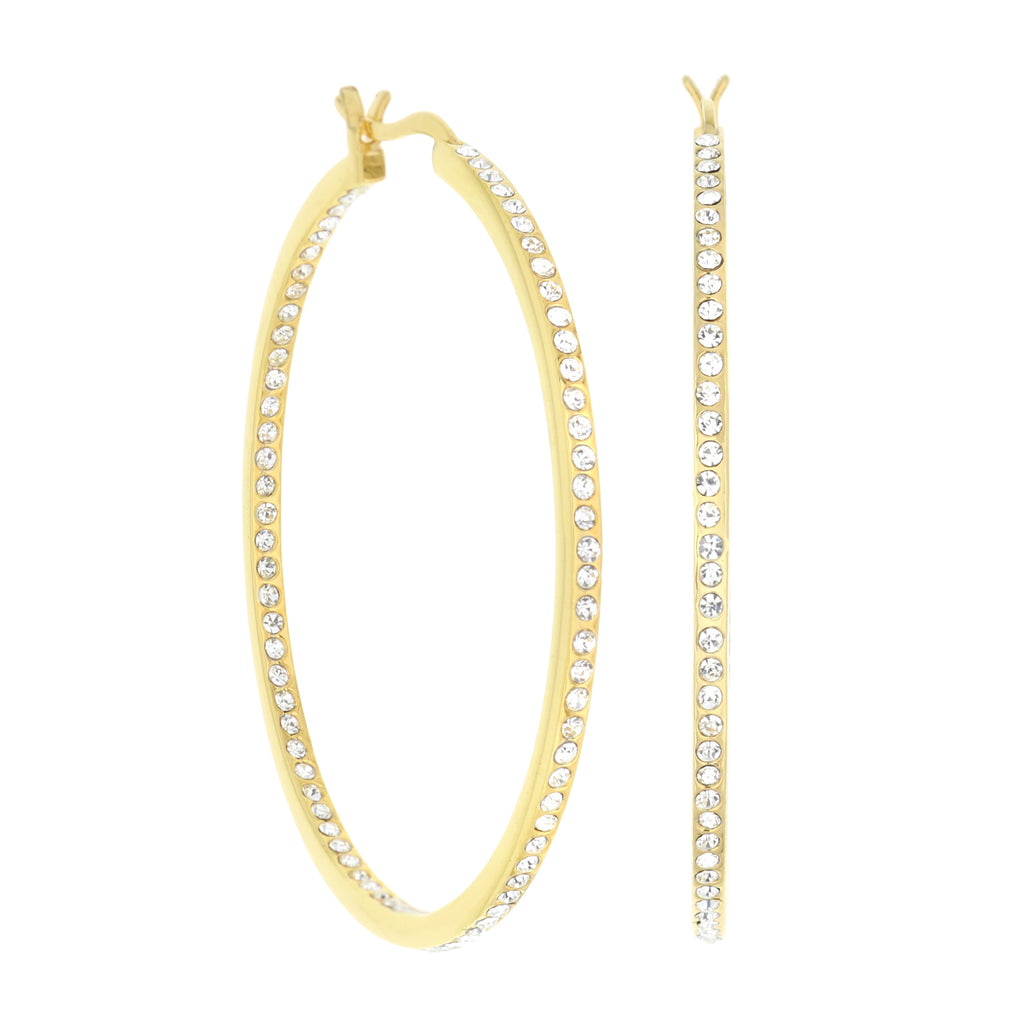 Pave Hoop Earrings