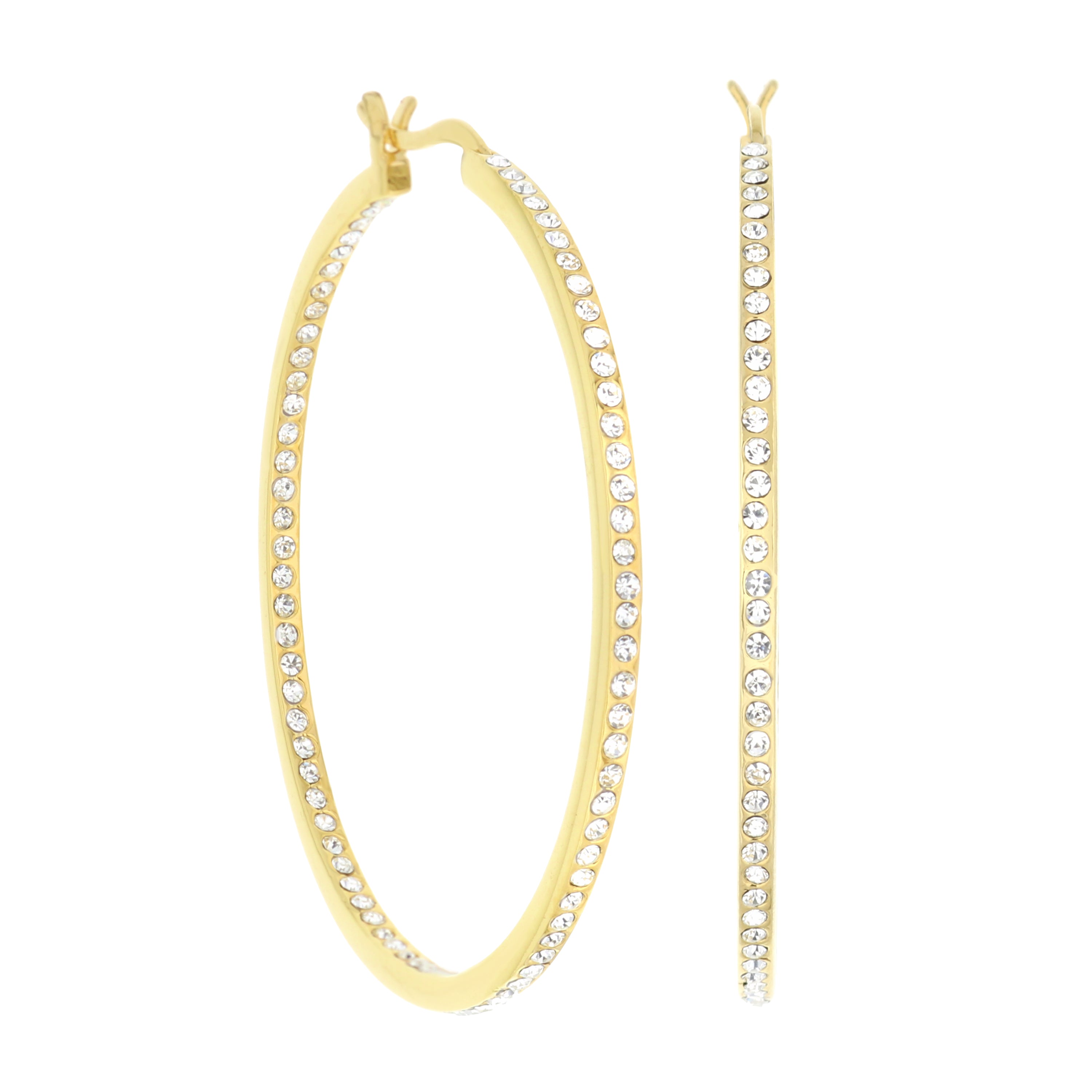 Pave Hoop Earrings