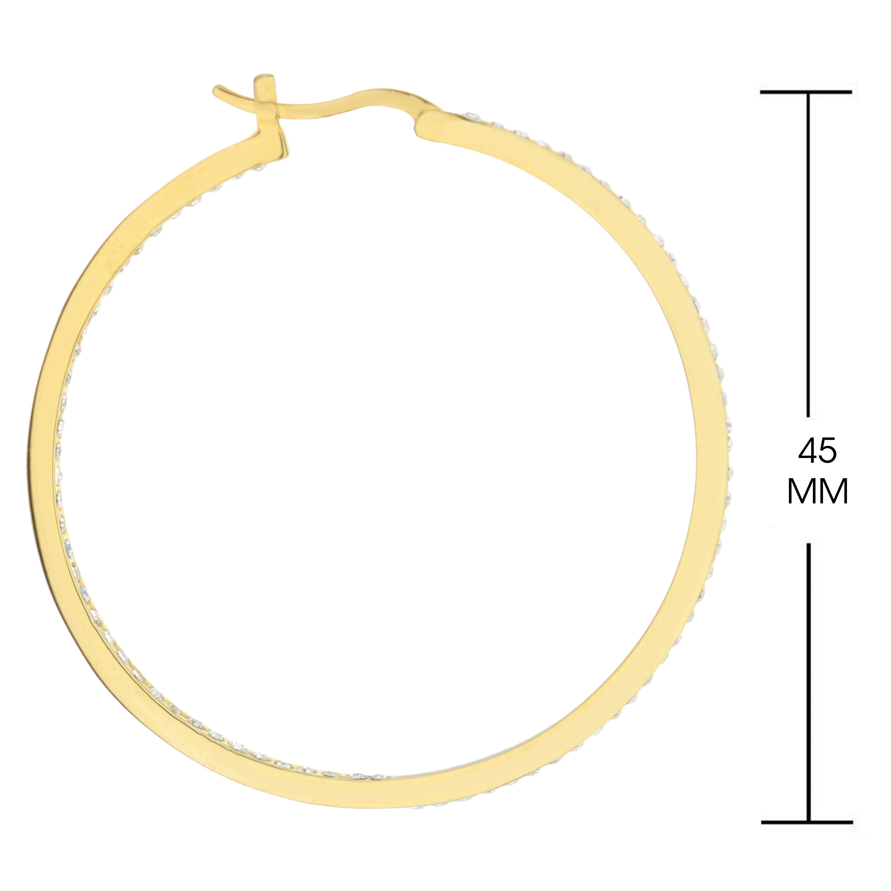 Pave Hoop Earrings