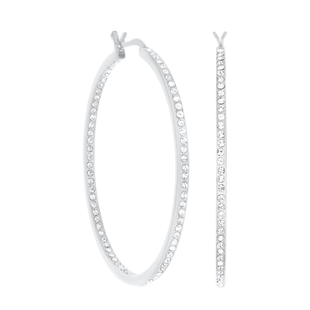 Pave Hoop Earrings