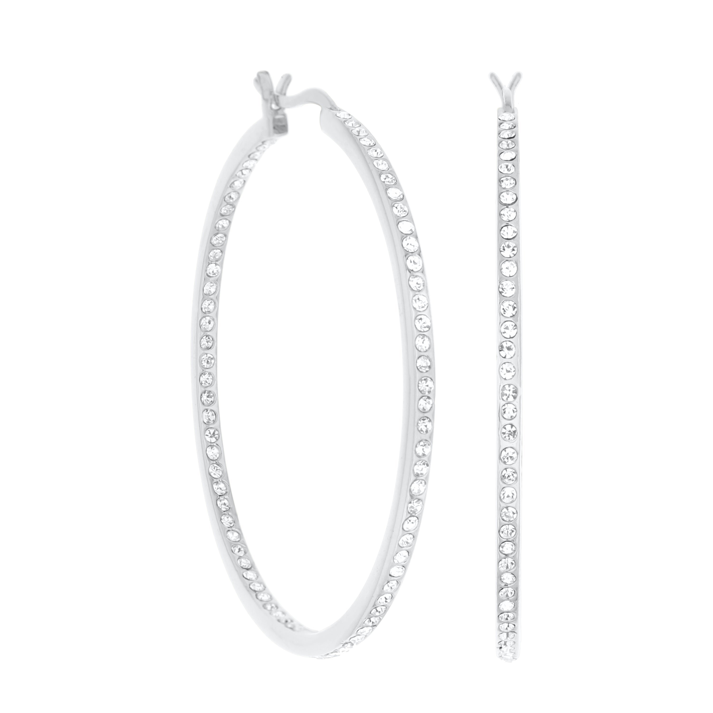 Pave Hoop Earrings