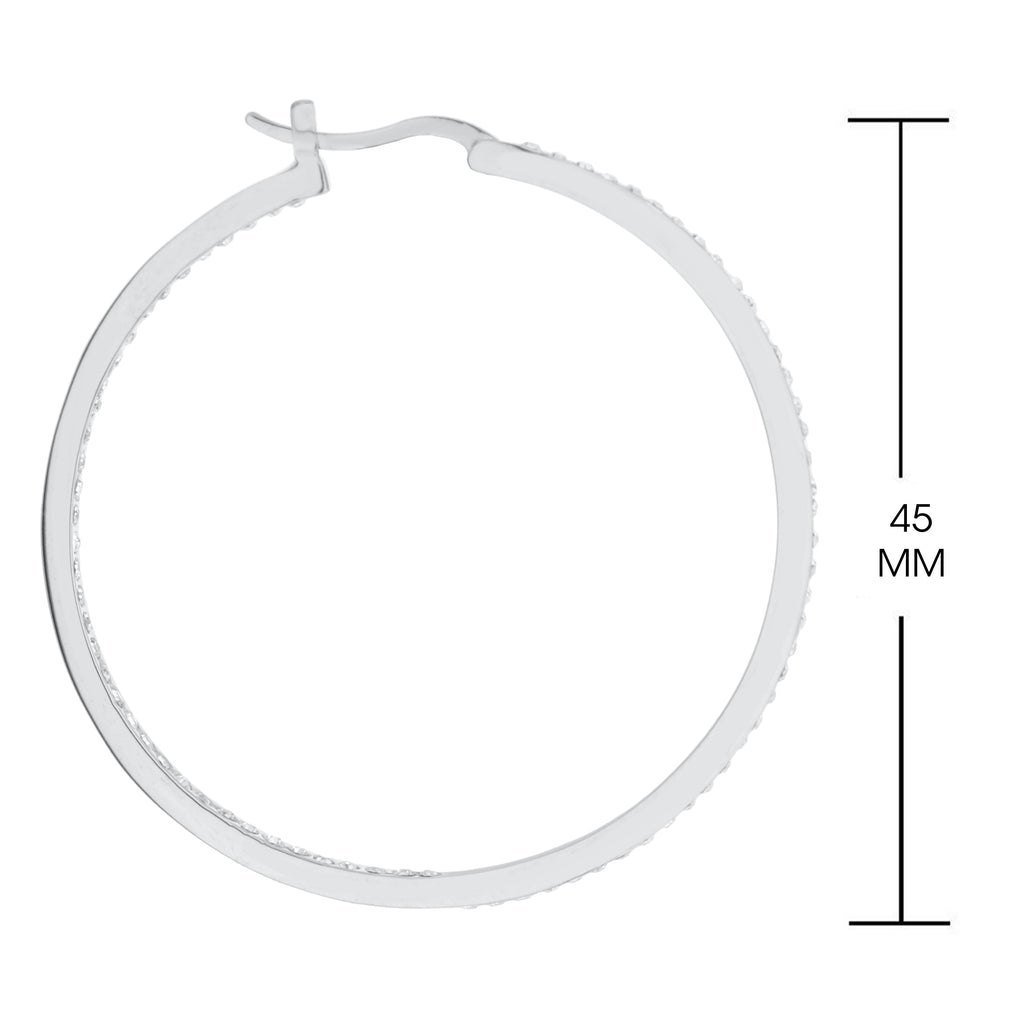 Pave Hoop Earrings