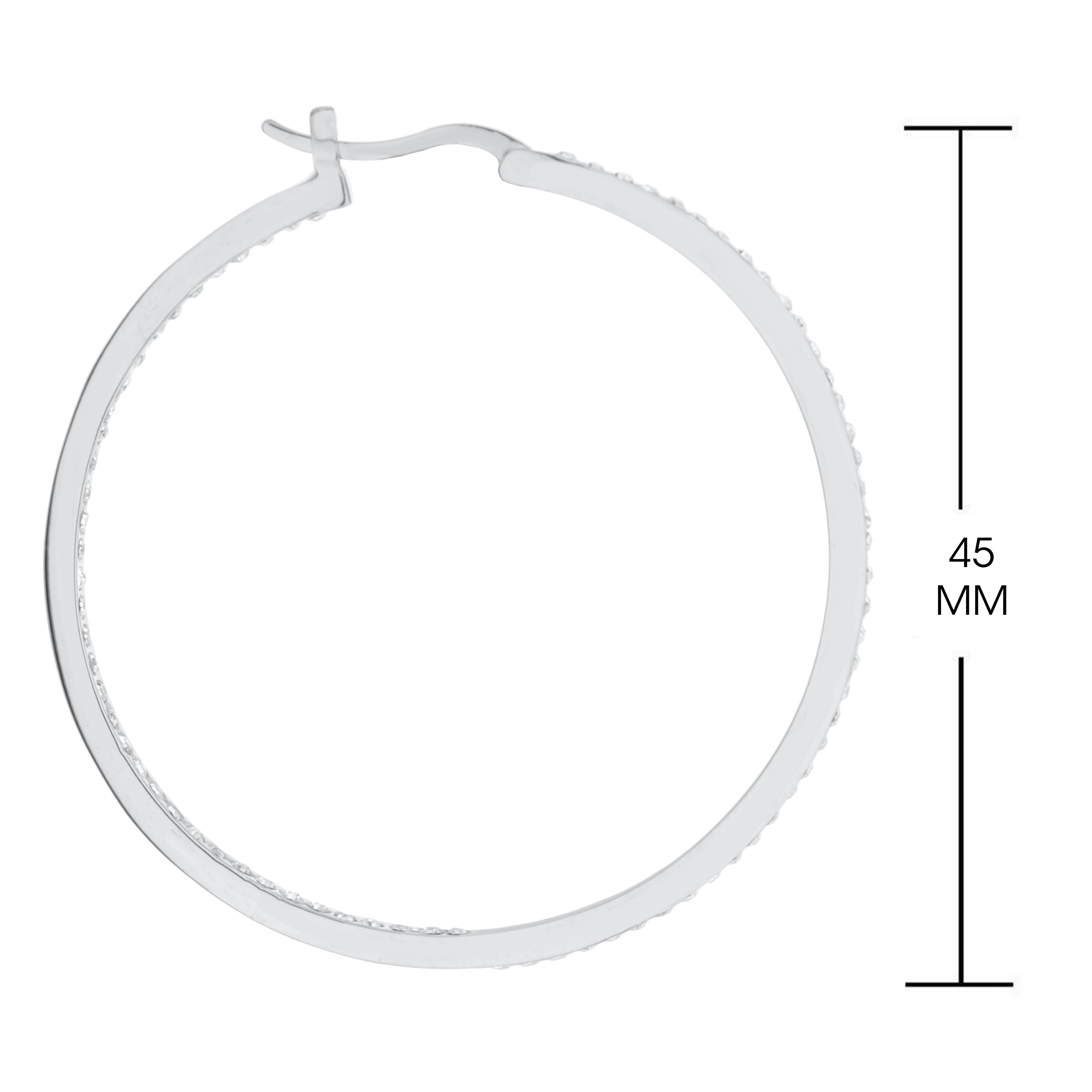 Pave Hoop Earrings