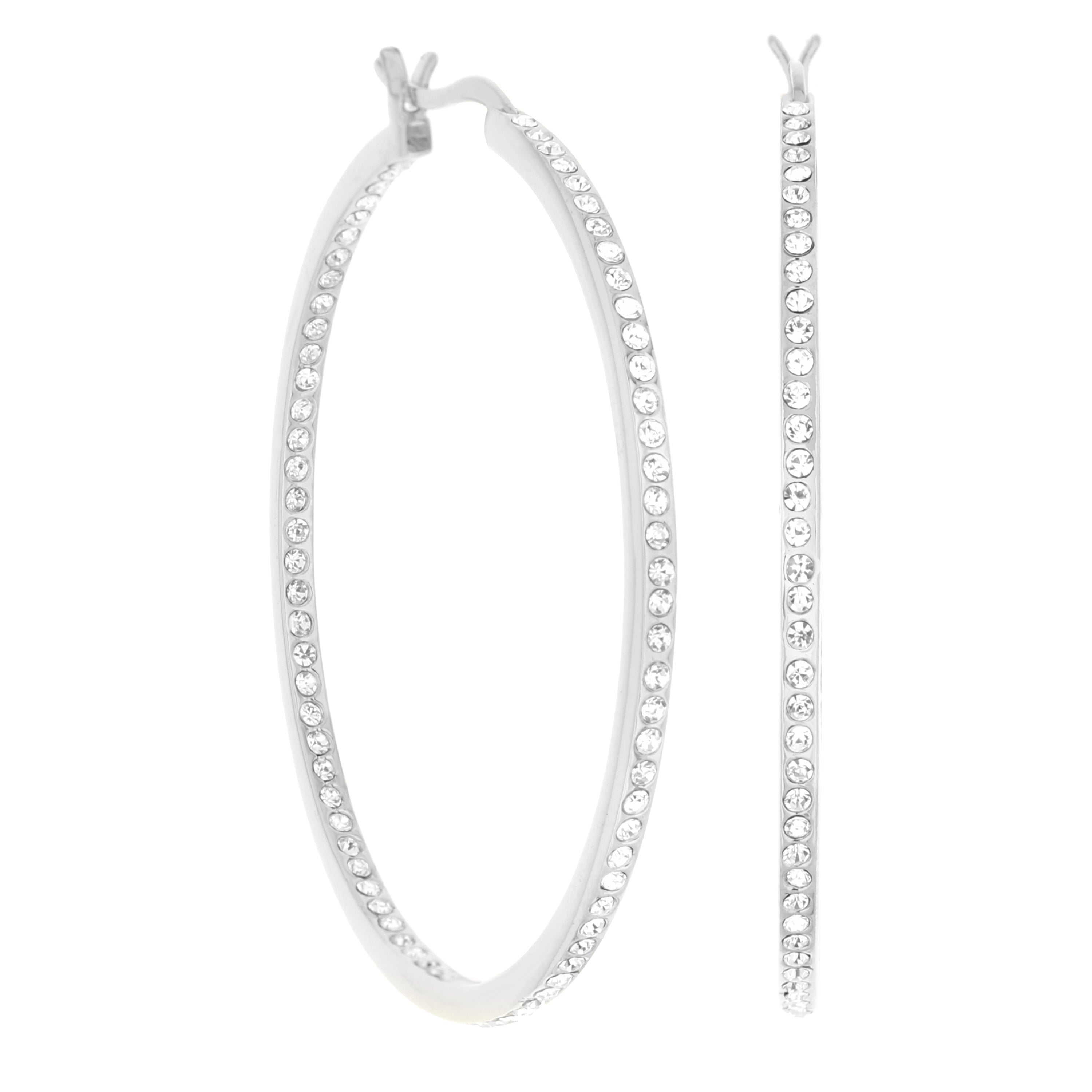 Pave Hoop Earrings
