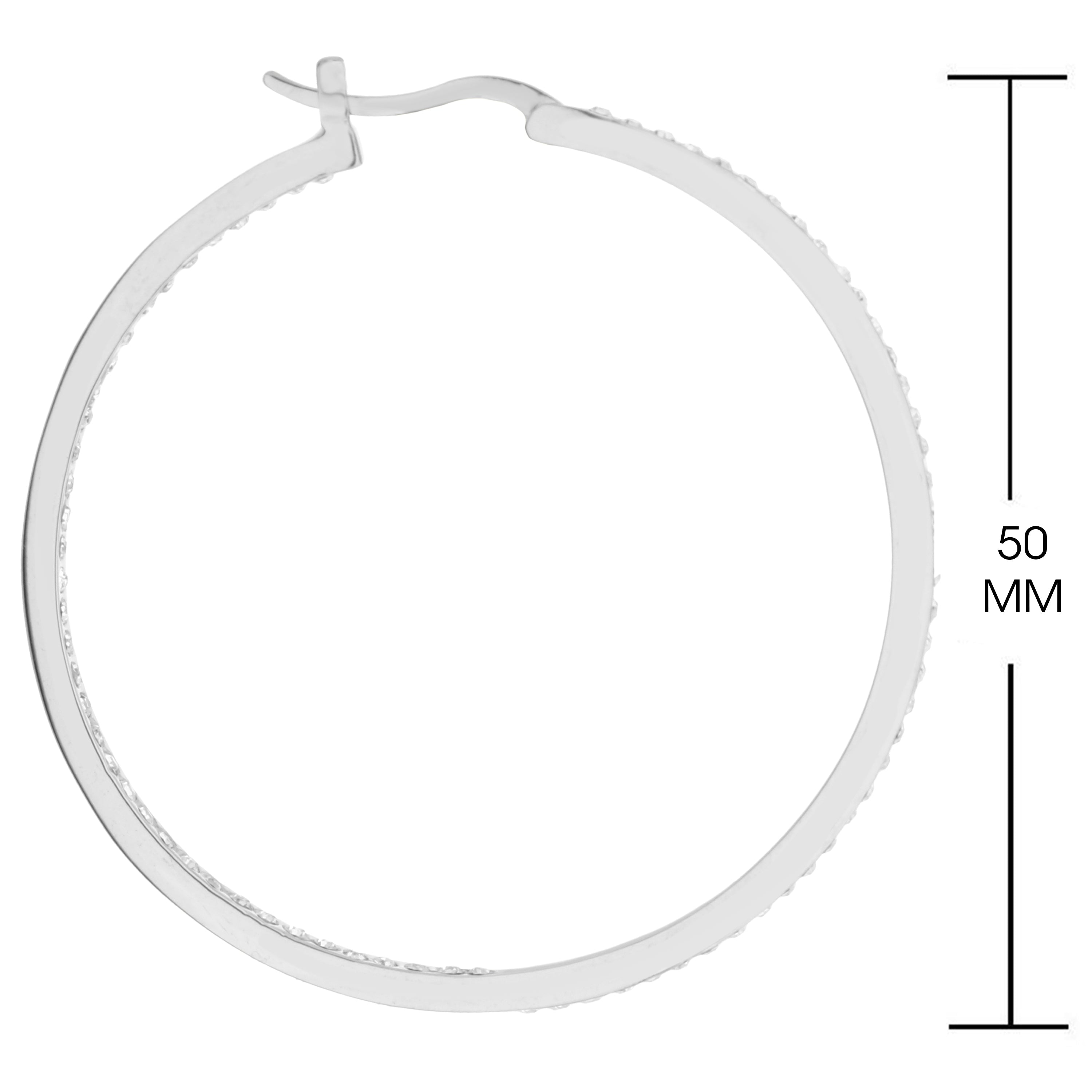 Pave Hoop Earrings