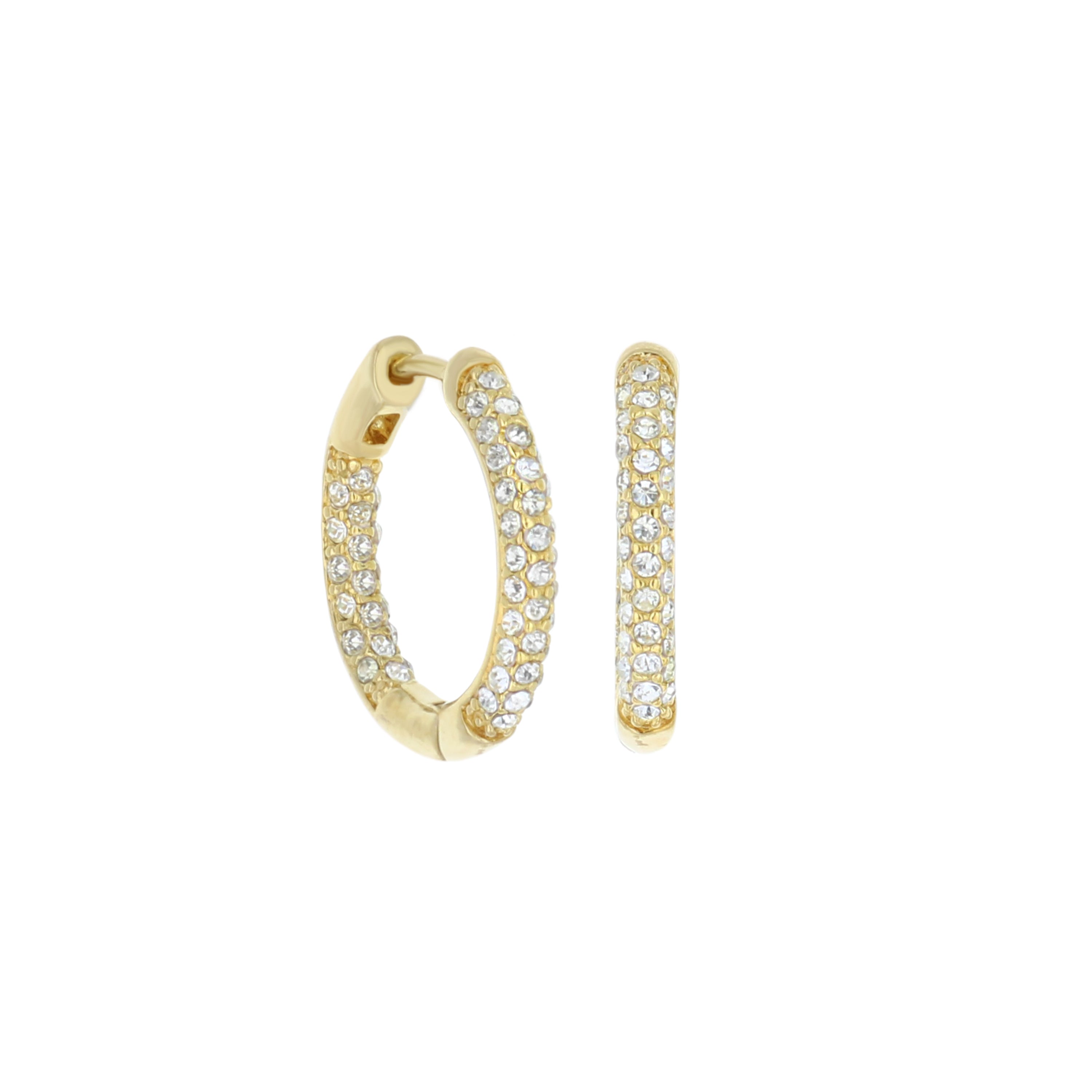 Pave Hoop Earrings