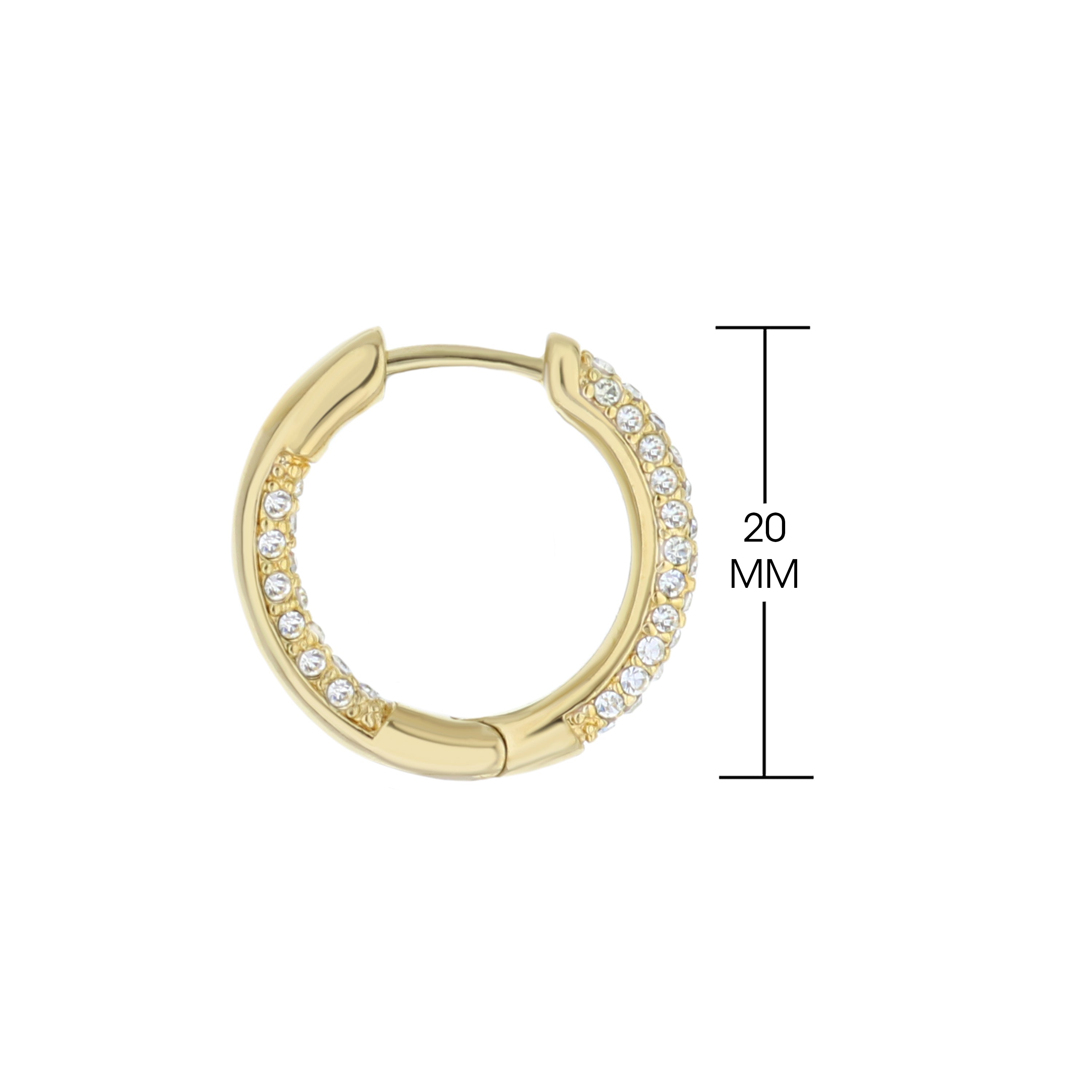 Pave Hoop Earrings