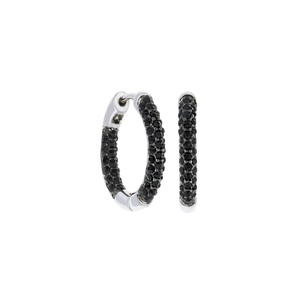 Pave Hoop Earrings