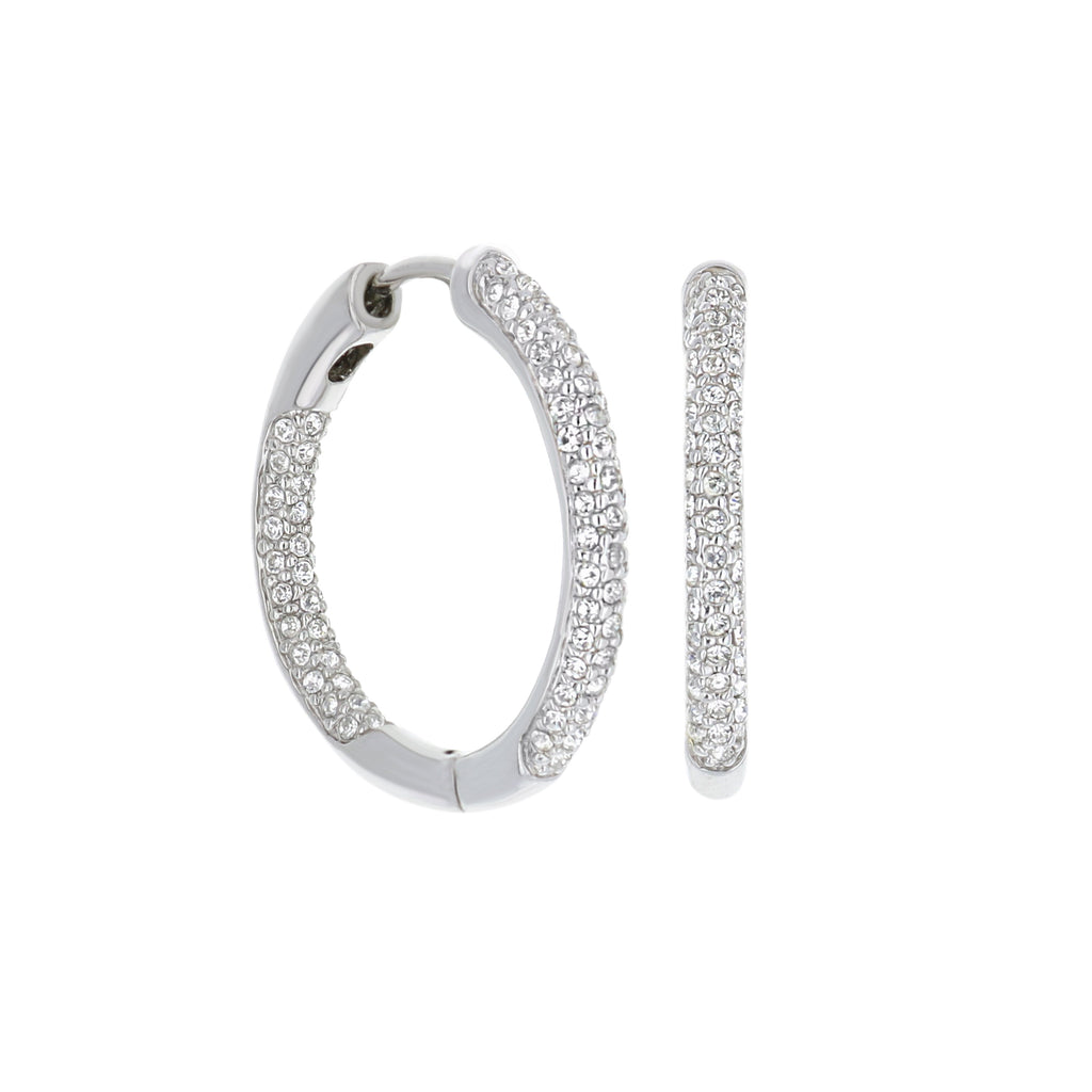 Pave Hoop Earrings