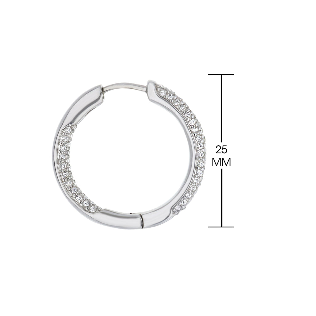 Pave Hoop Earrings