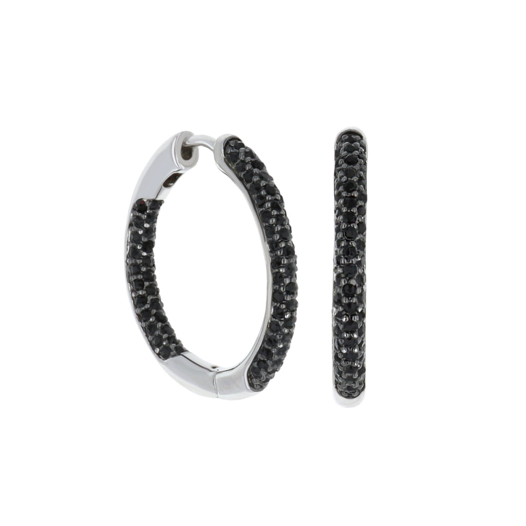 Pave Hoop Earrings