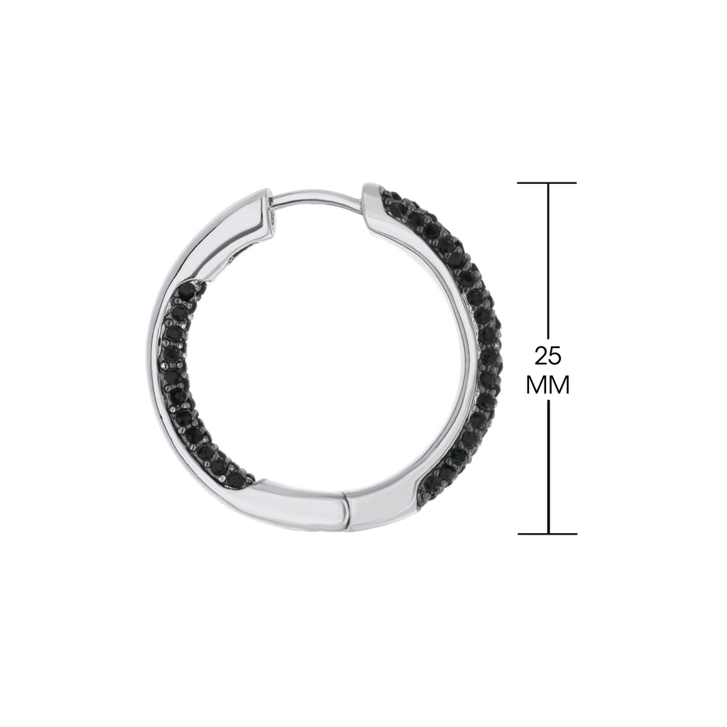 Pave Hoop Earrings