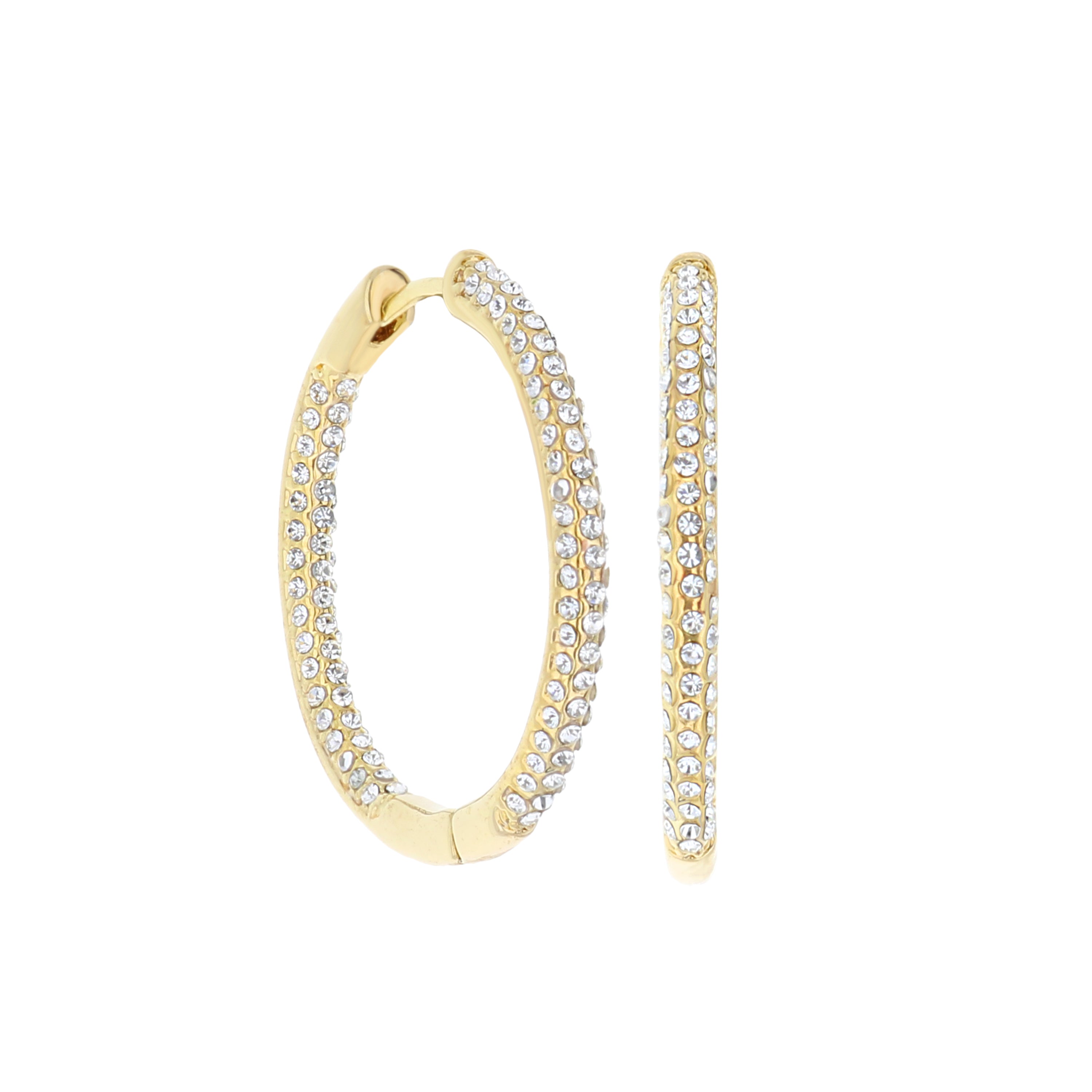 Pave Hoop Earrings