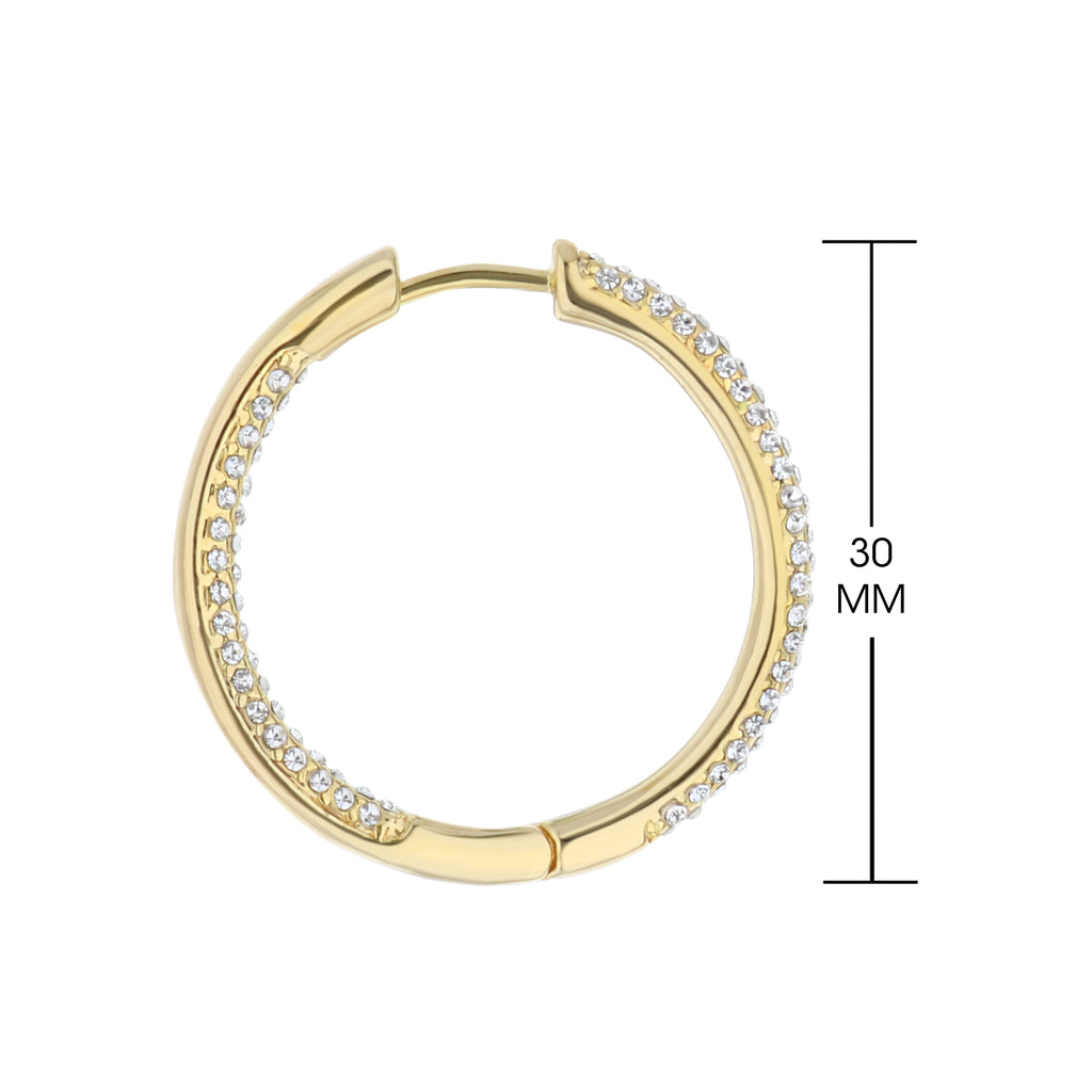 Pave Hoop Earrings