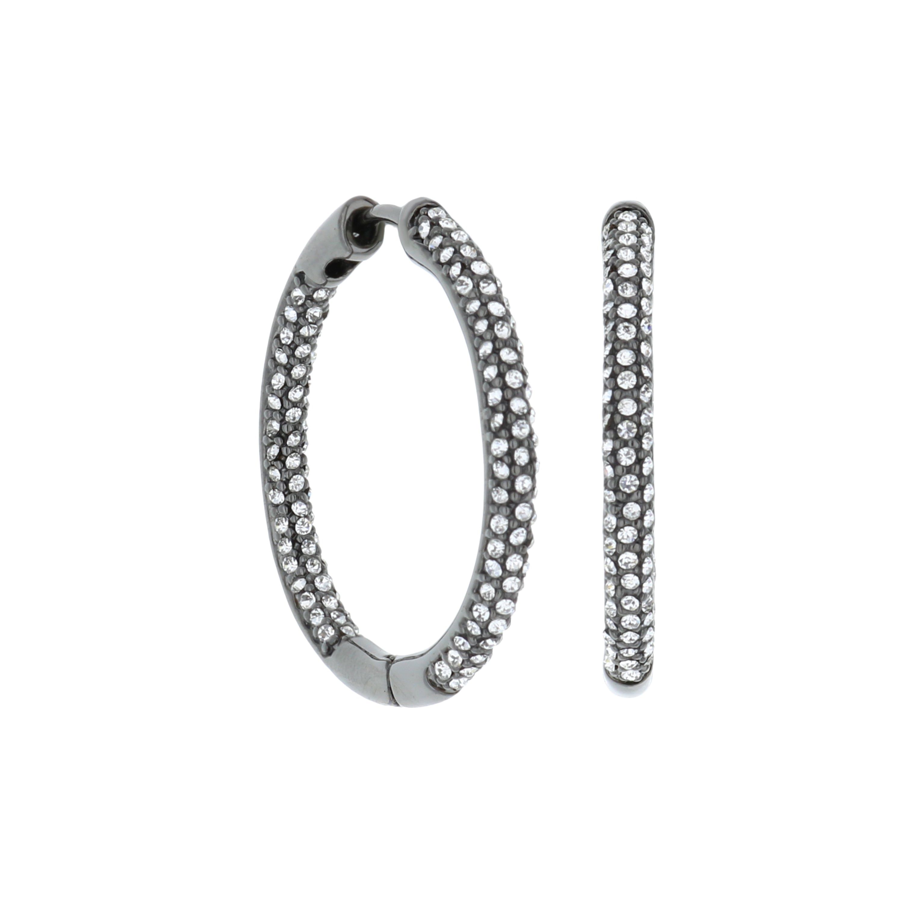 Pave Hoop Earrings