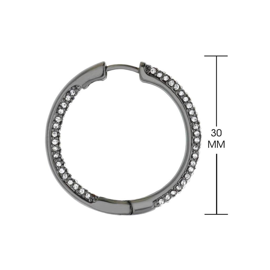 Pave Hoop Earrings