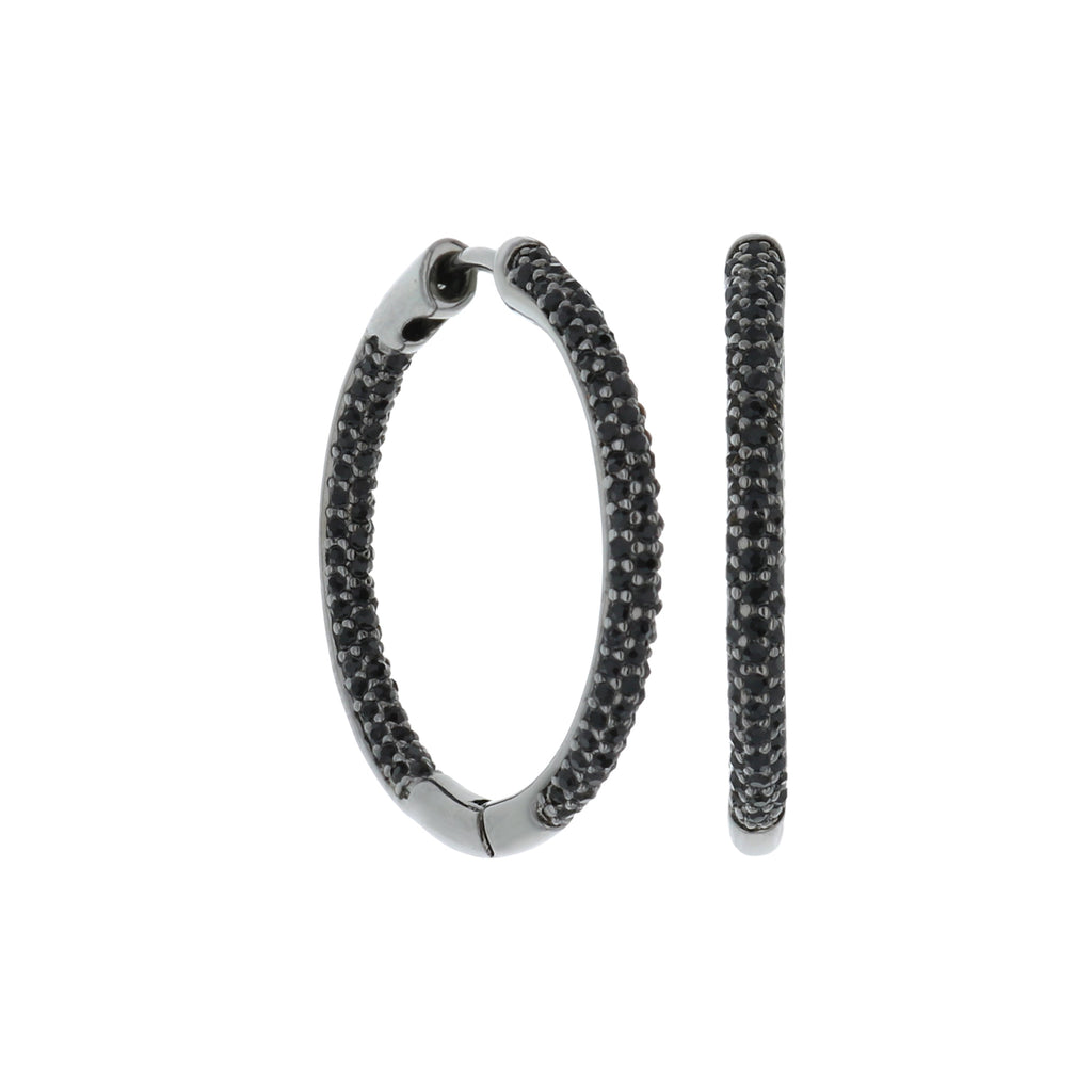 Pave Hoop Earrings