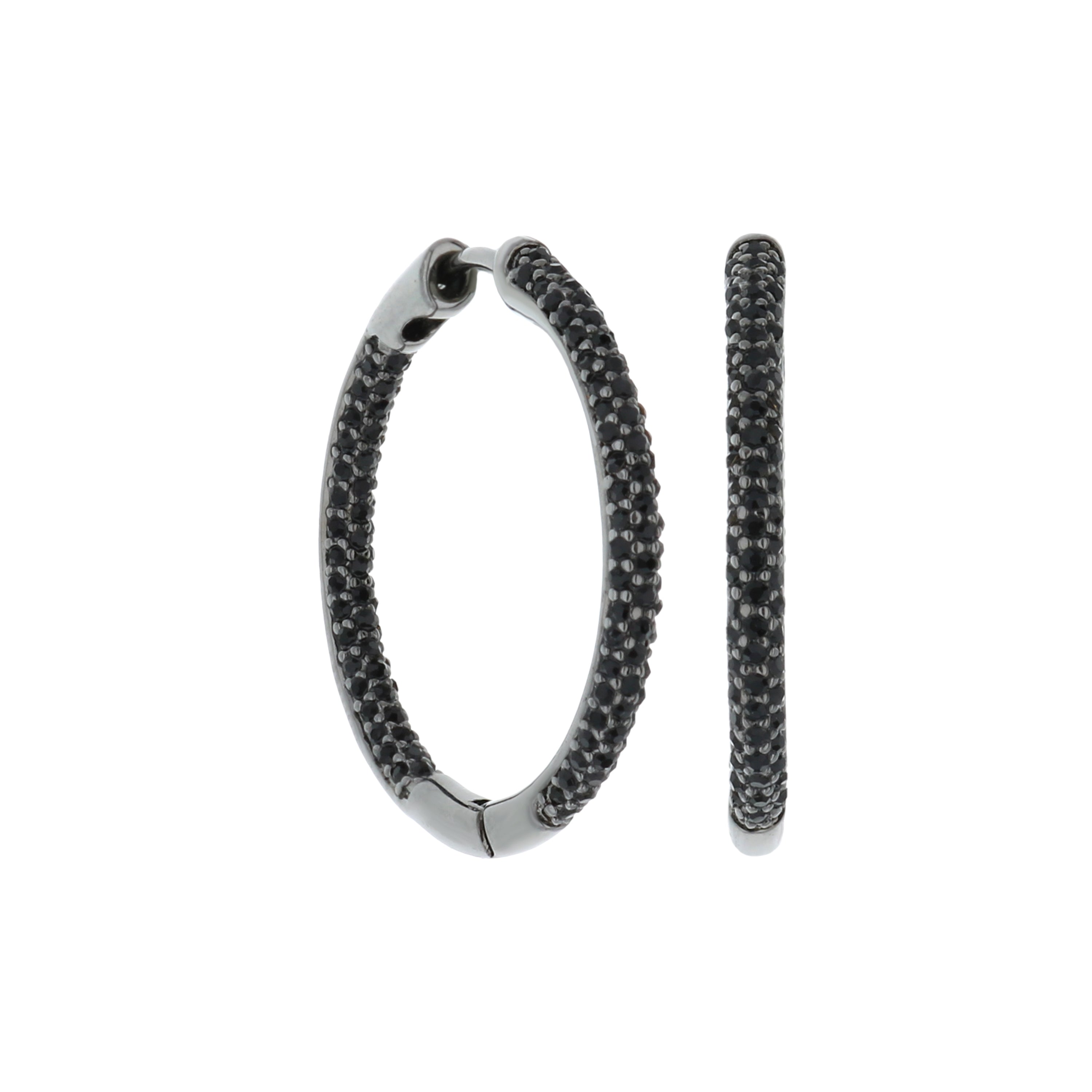 Pave Hoop Earrings