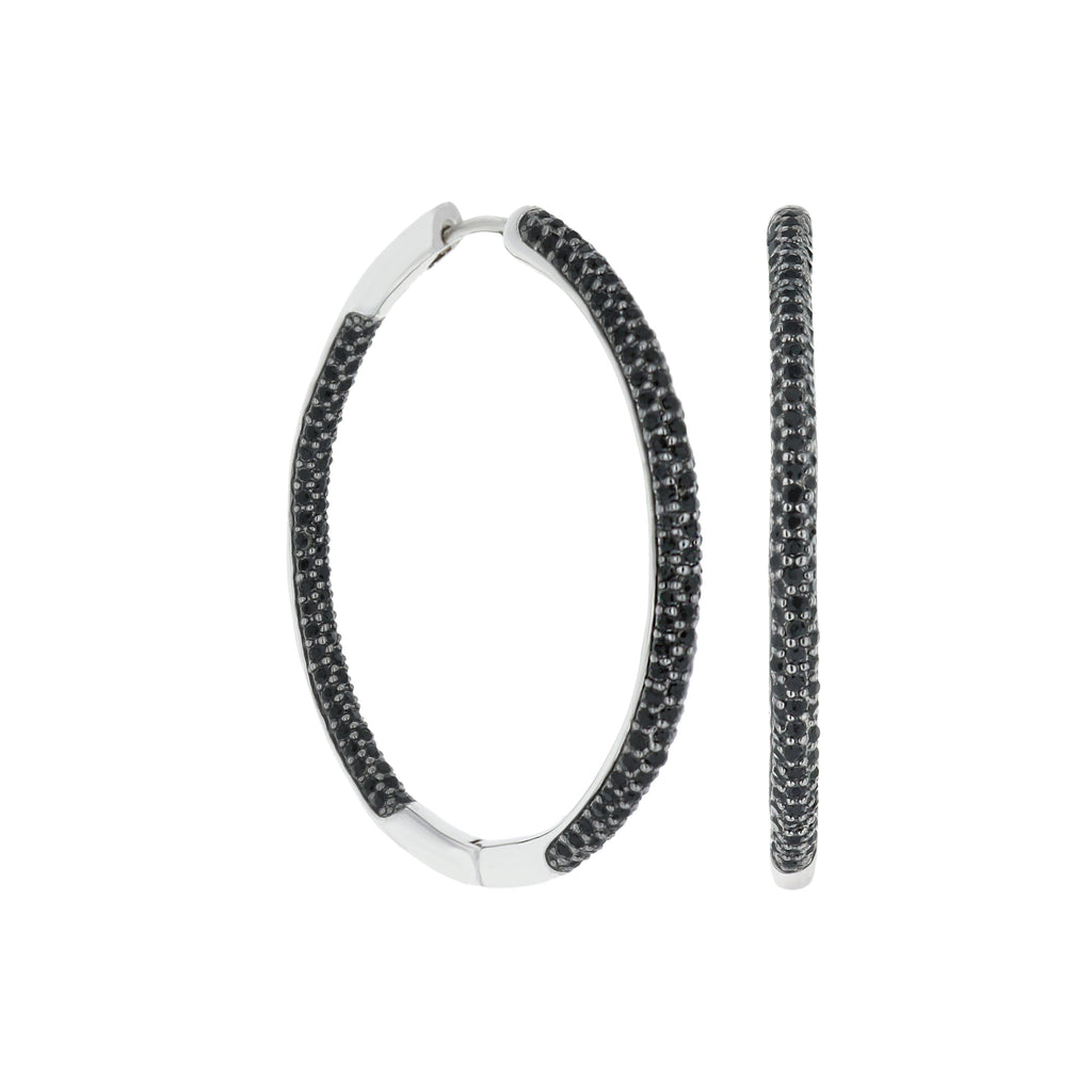 Pave Hoop Earrings
