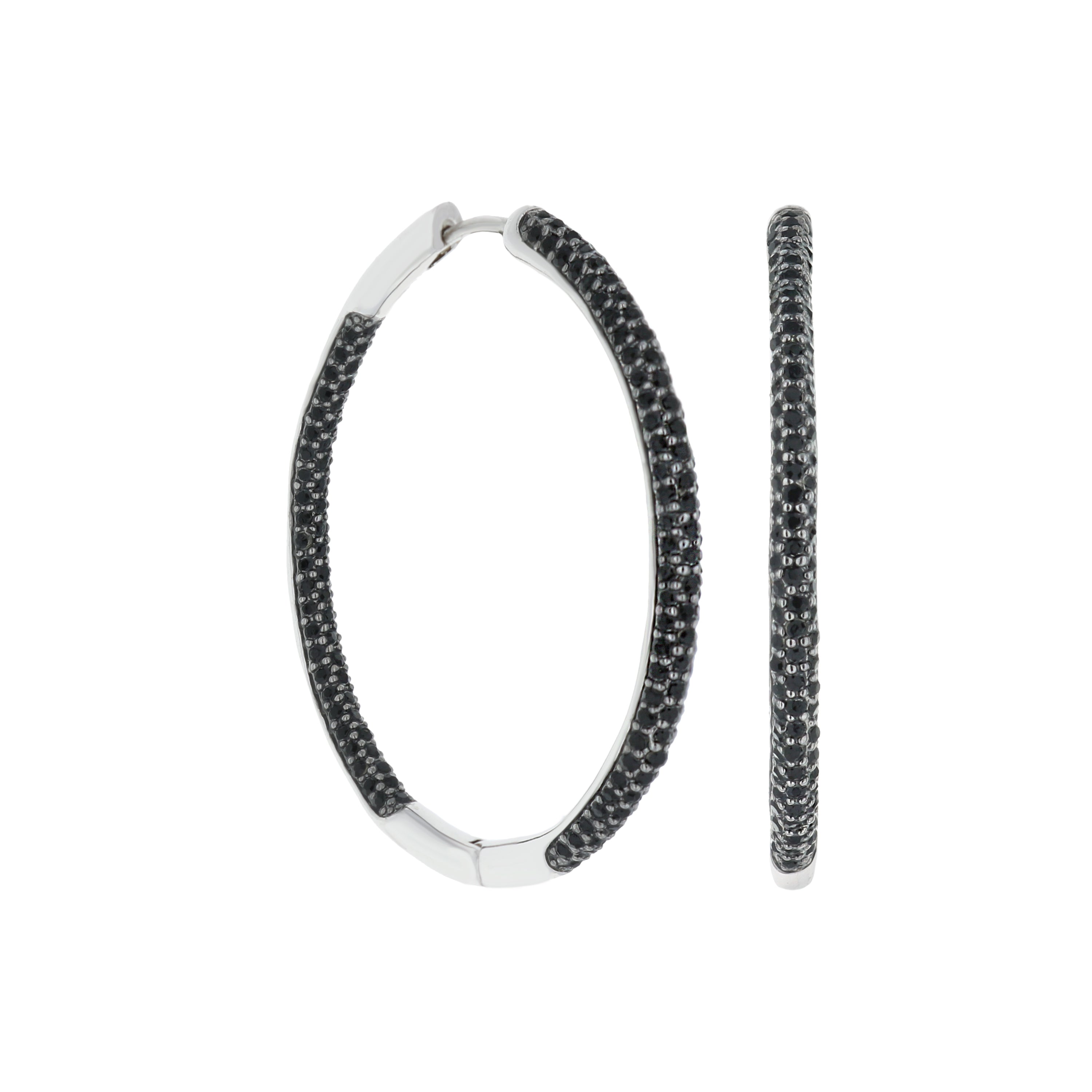 Pave Hoop Earrings