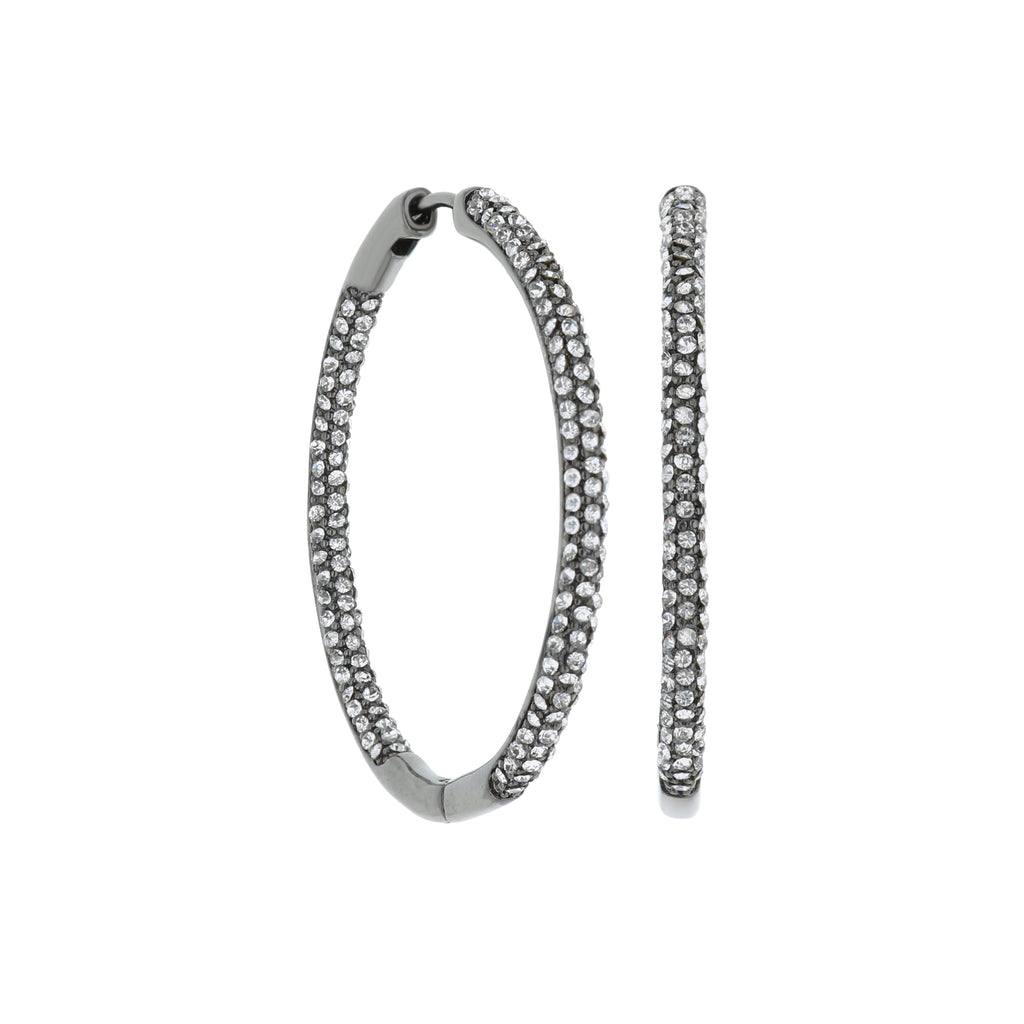 Pave Hoop Earrings