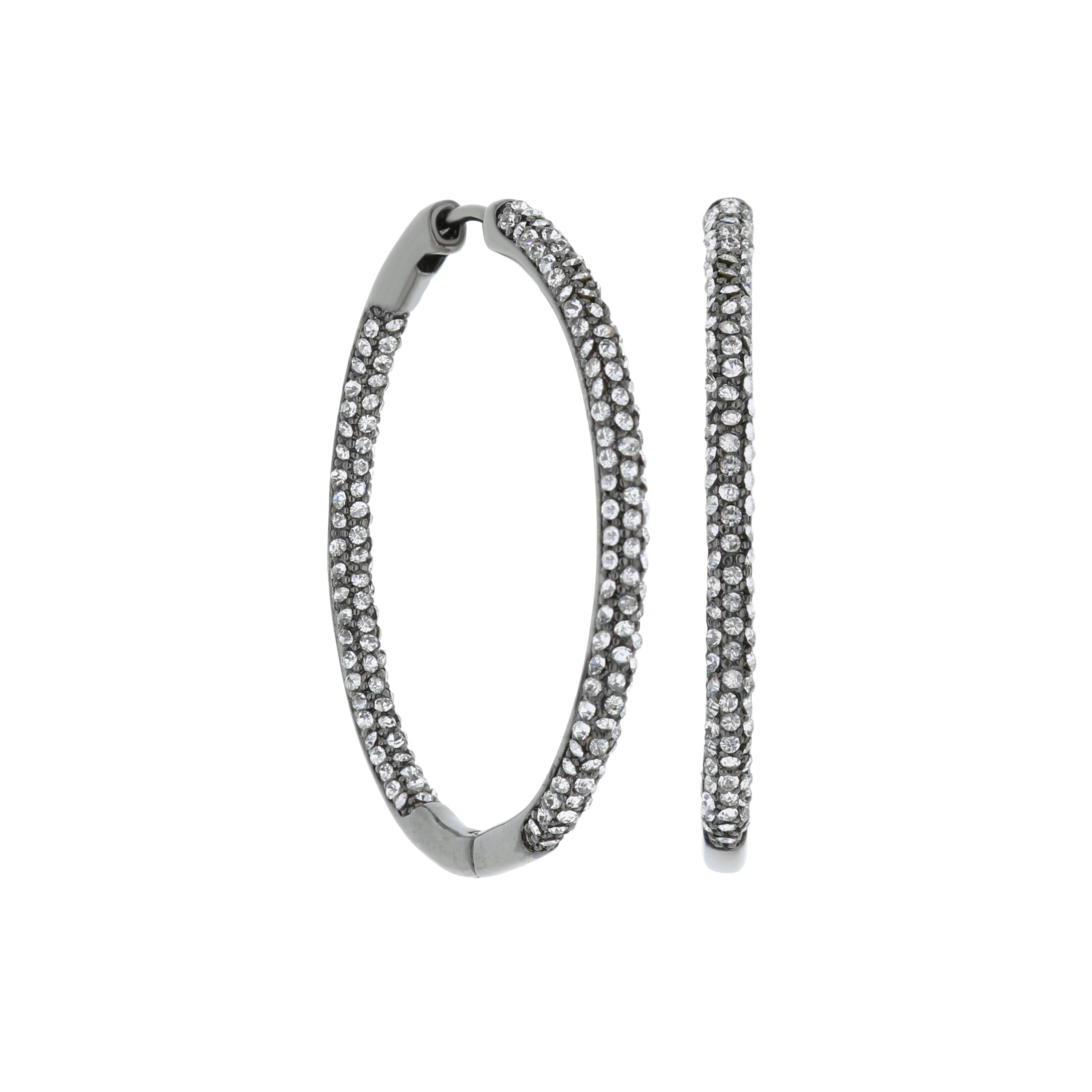 Pave Hoop Earrings