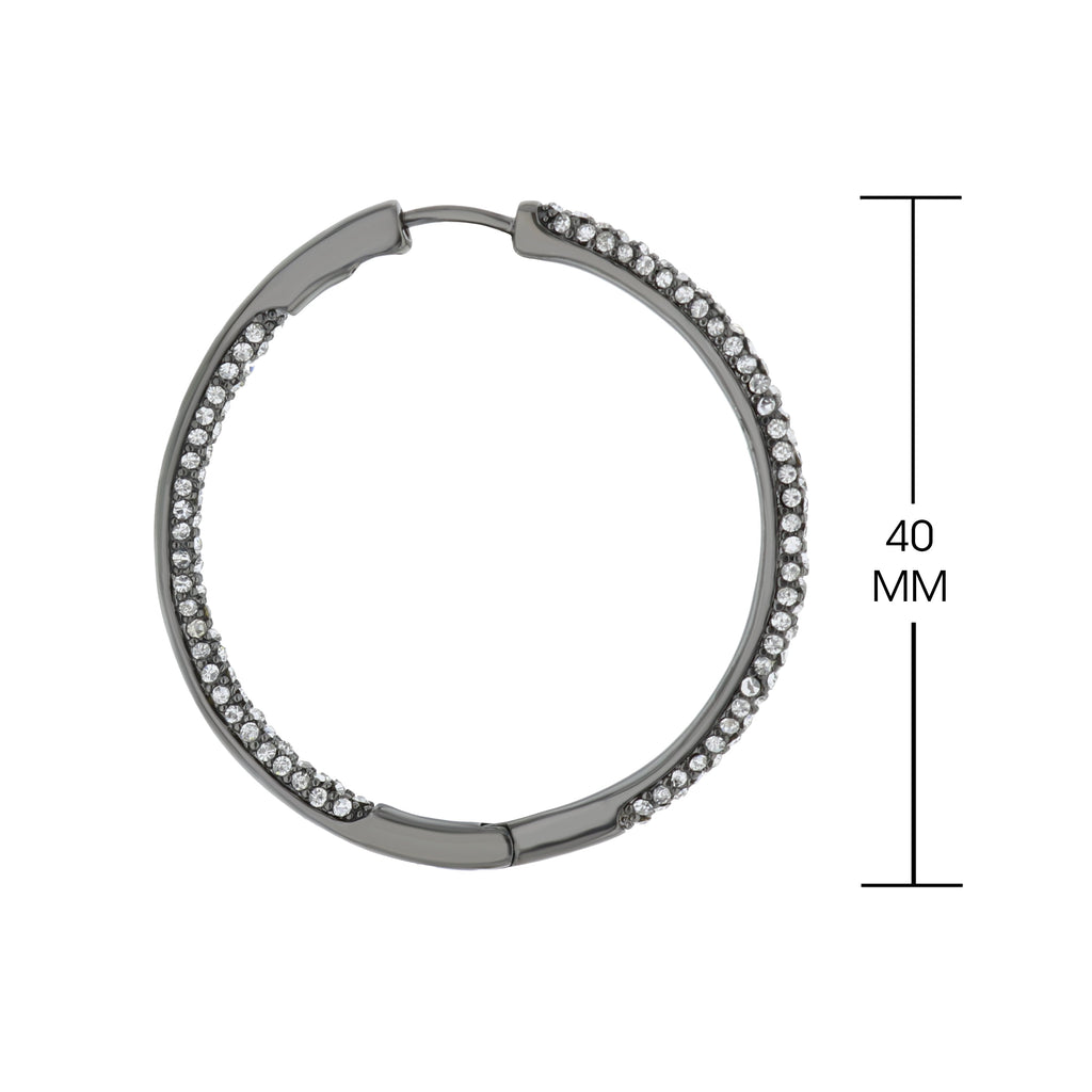 Pave Hoop Earrings