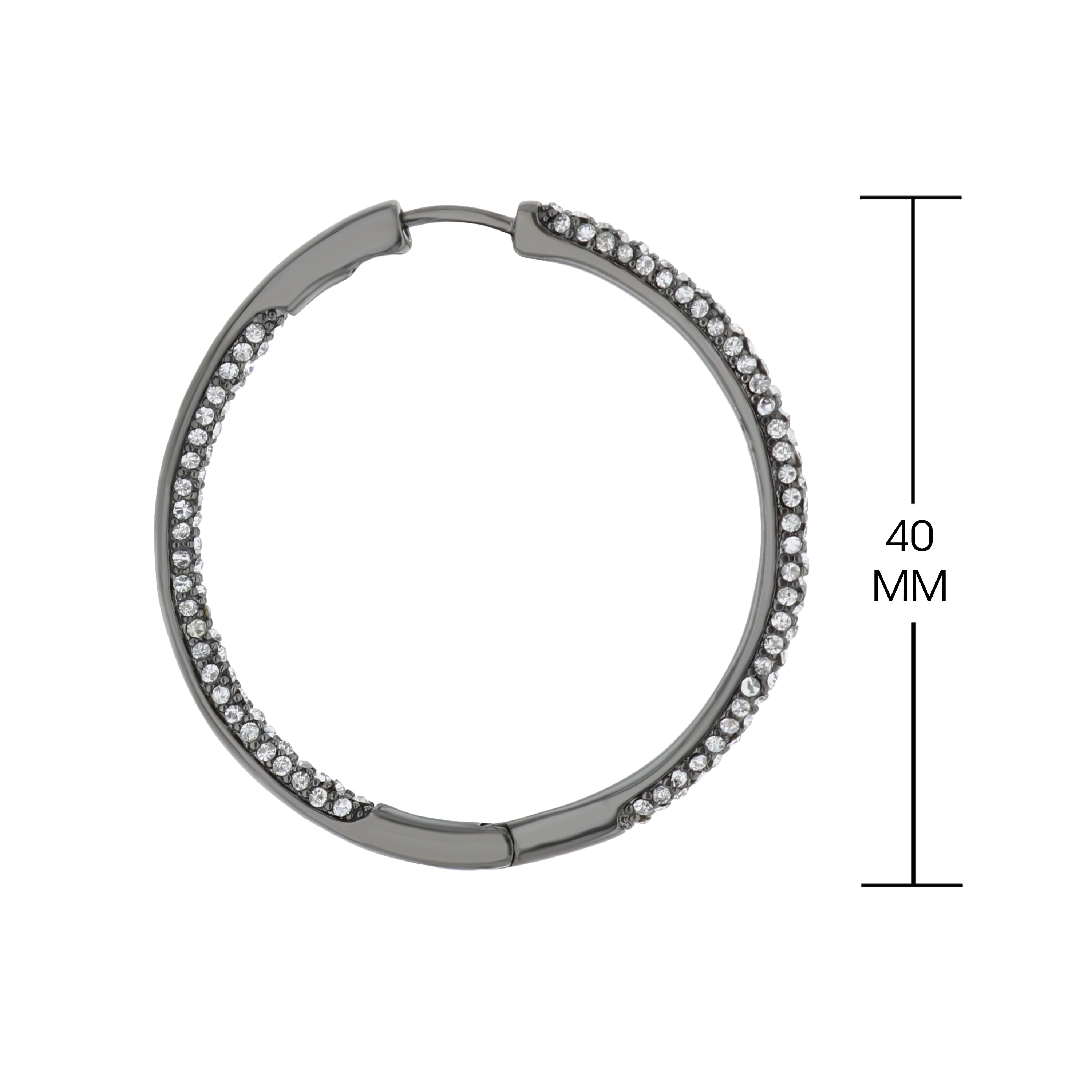 Pave Hoop Earrings