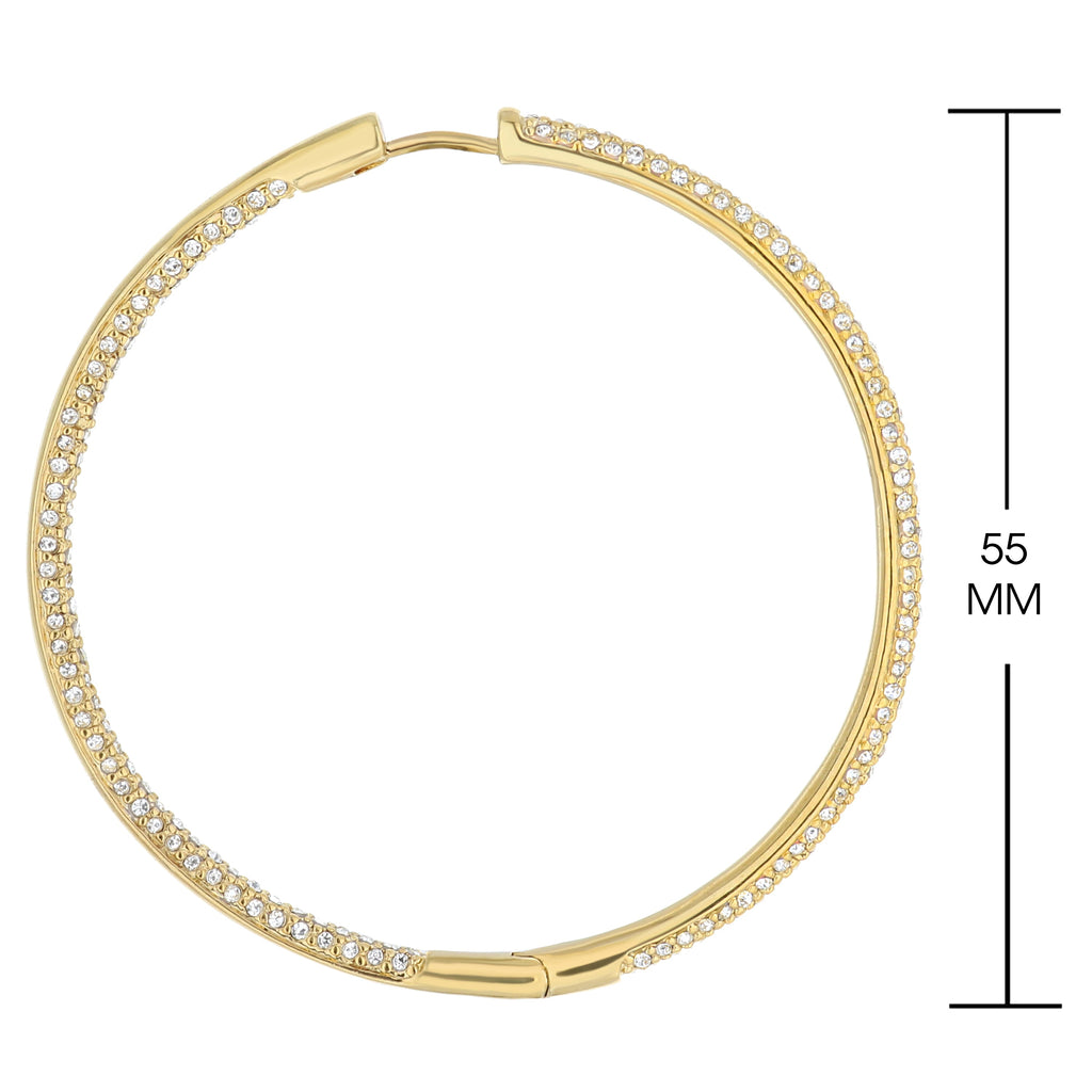 Pave Hoop Earrings