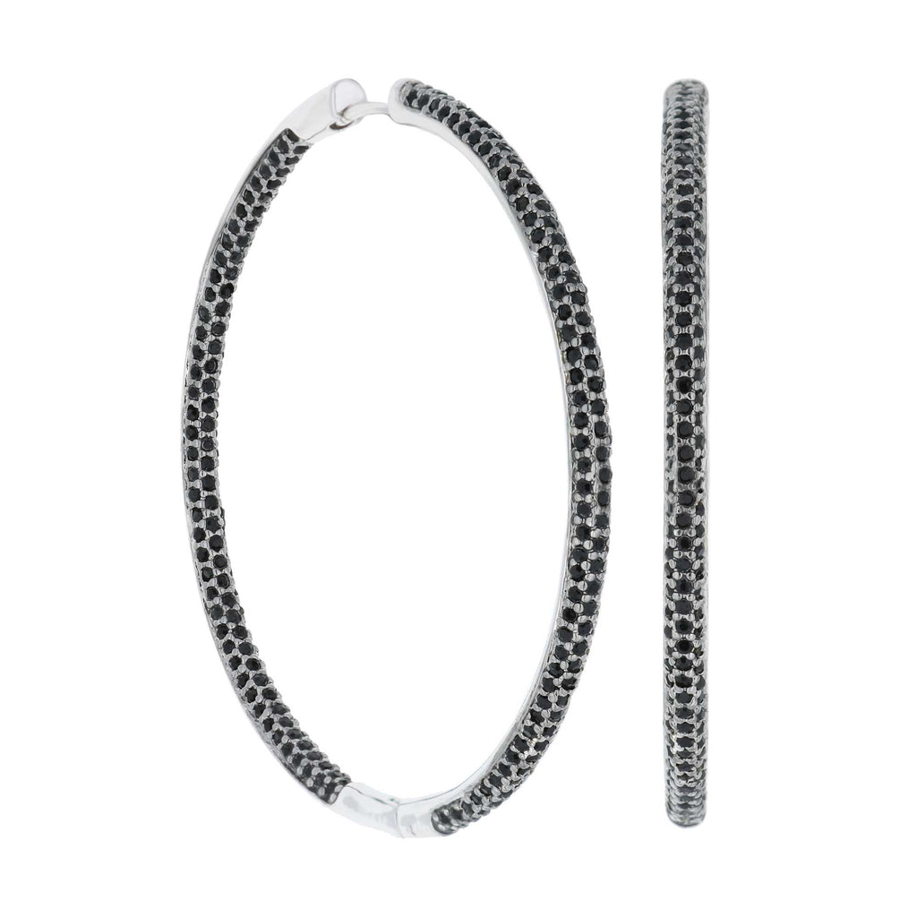 Pave Hoop Earrings