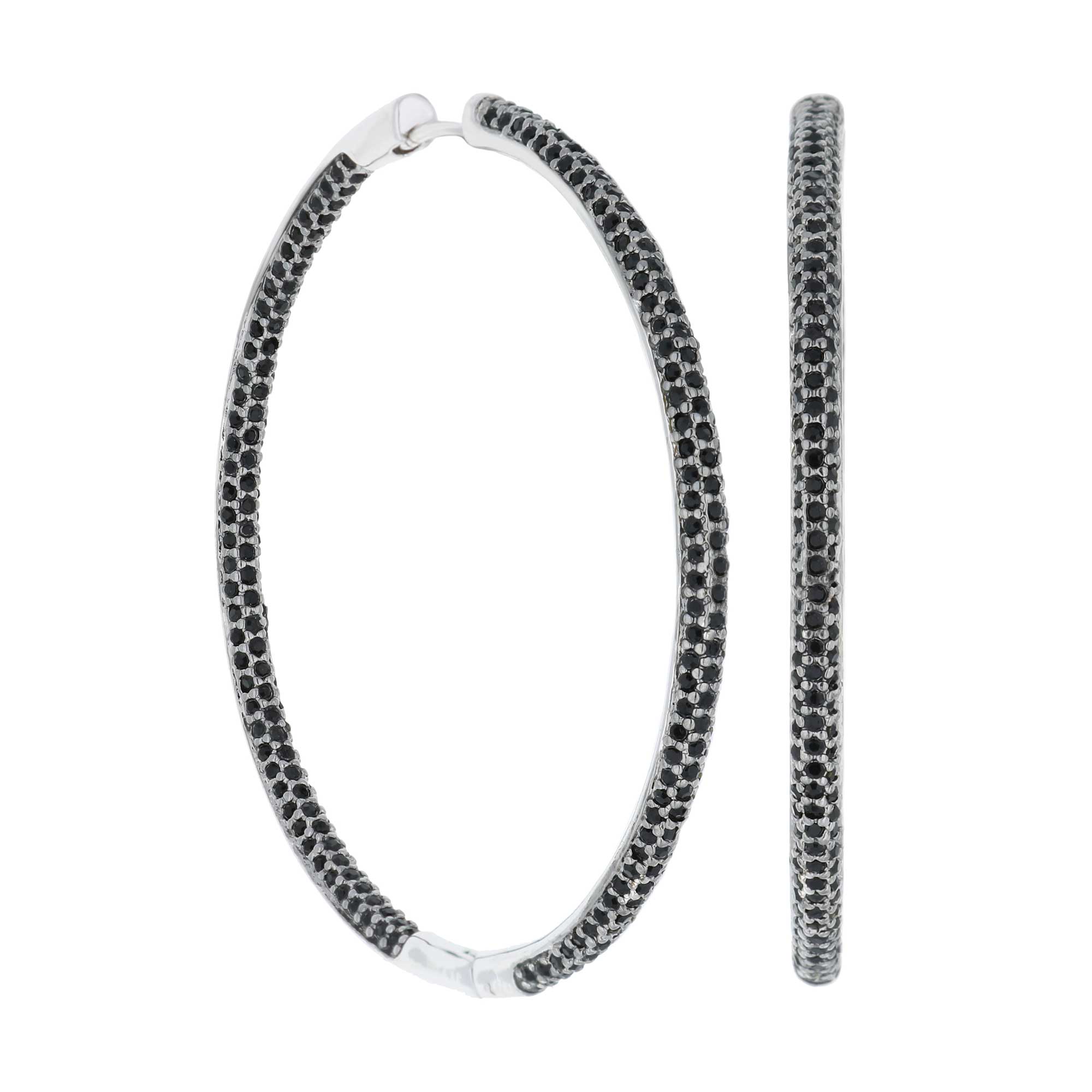 Pave Hoop Earrings