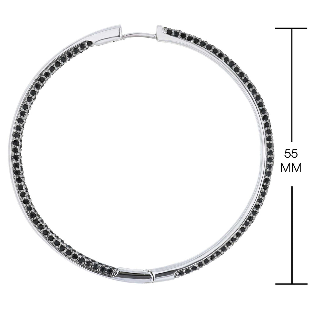 Pave Hoop Earrings