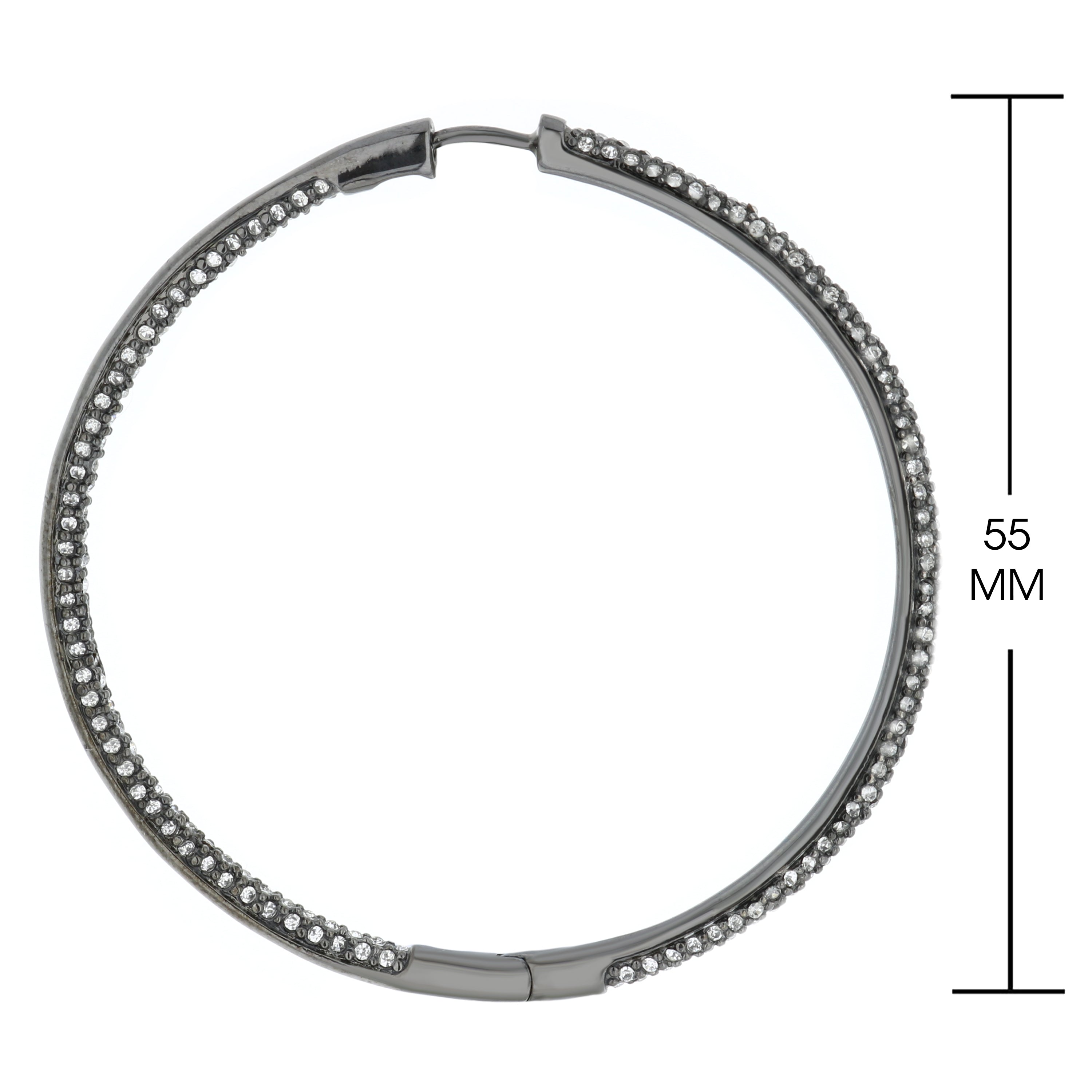 Pave Hoop Earrings