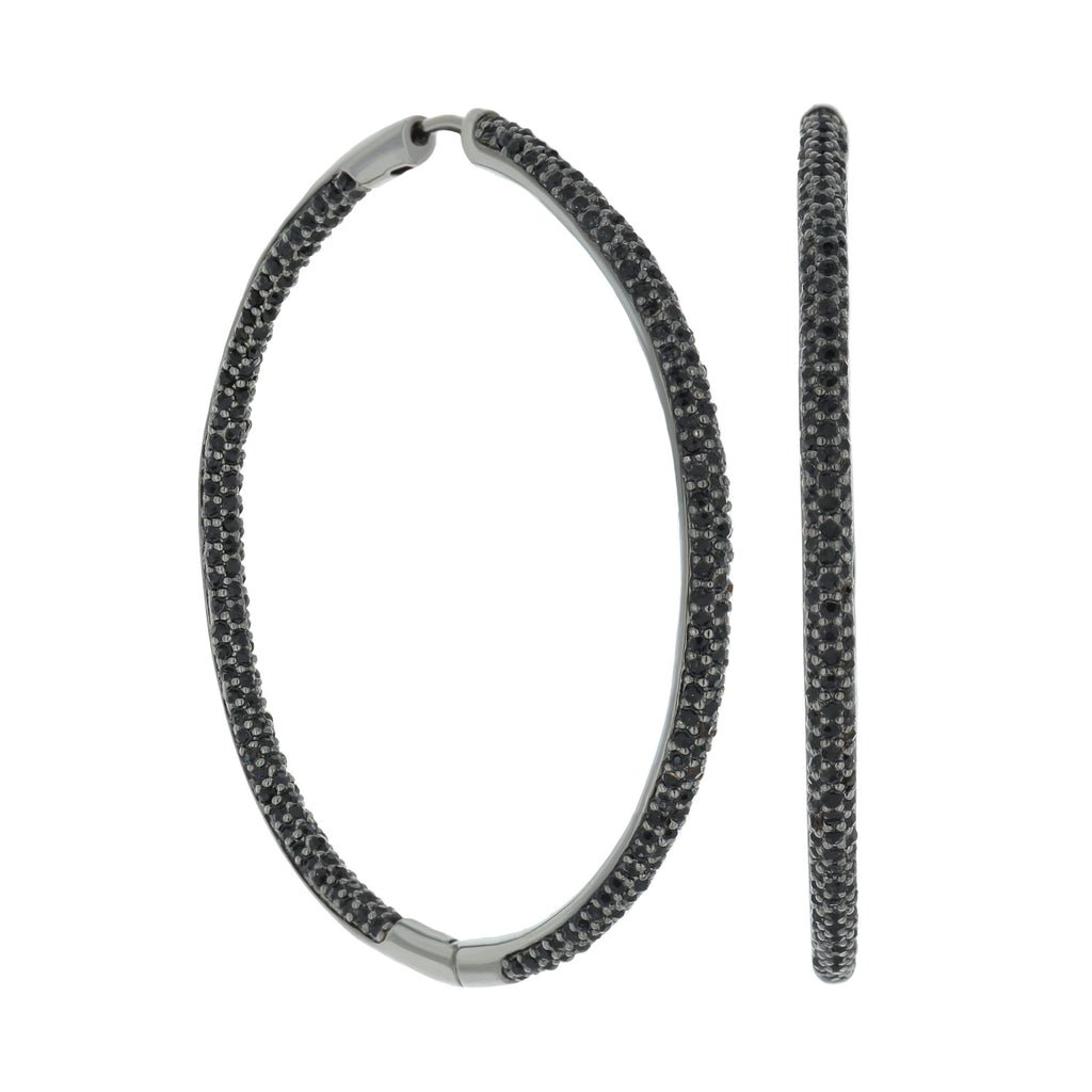 Pave Hoop Earrings