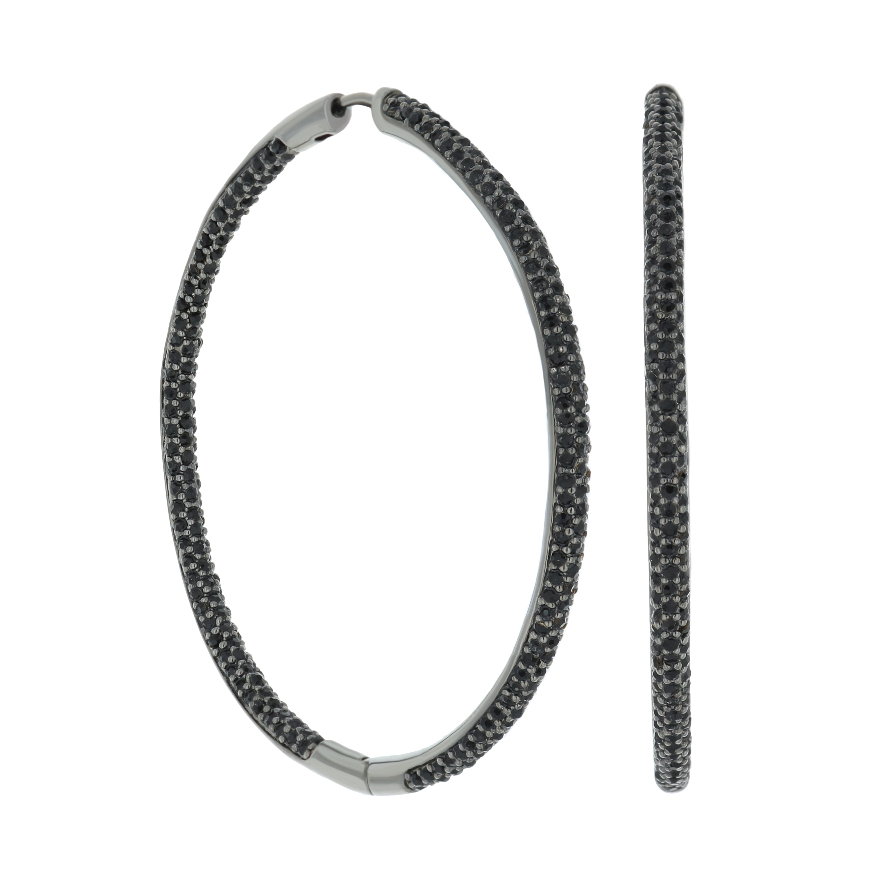 Pave Hoop Earrings