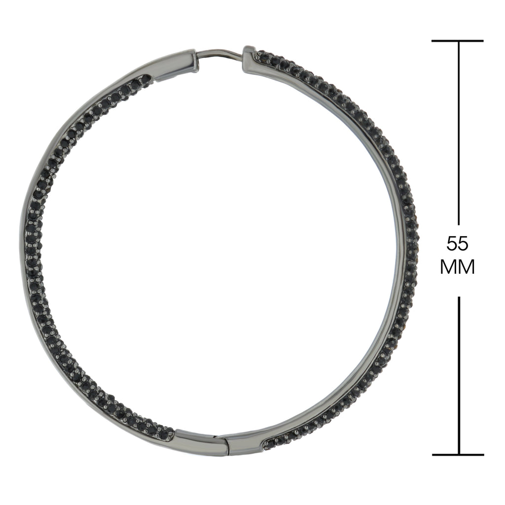 Pave Hoop Earrings