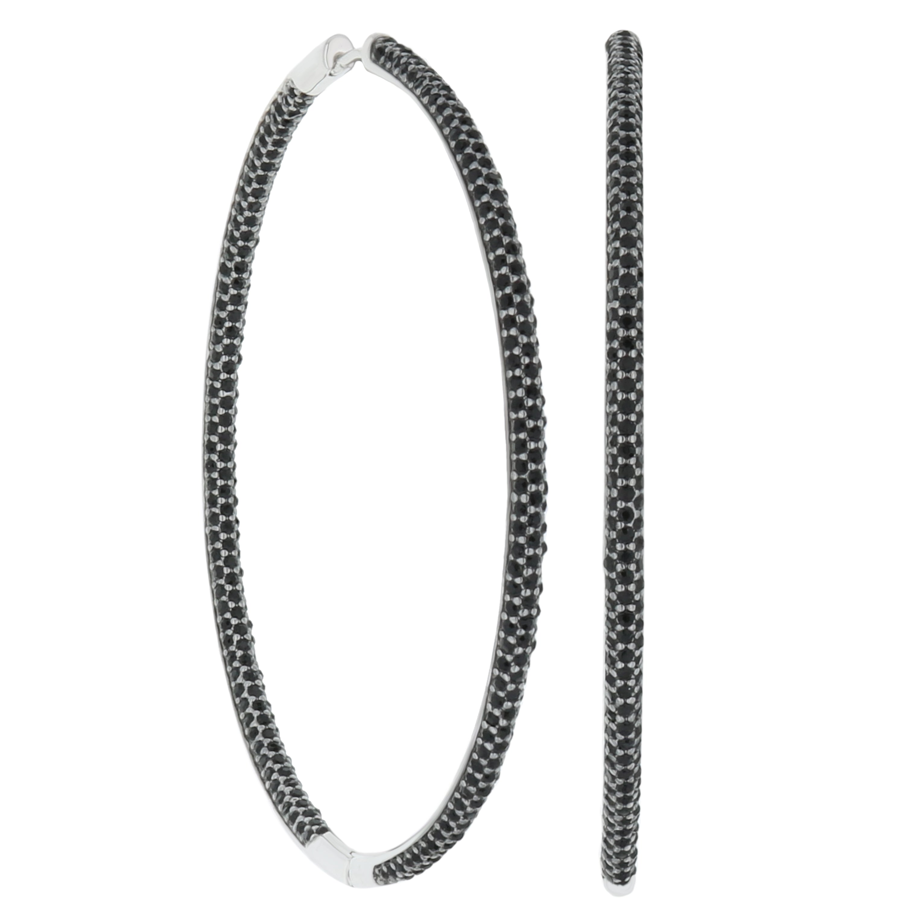 Pave Hoop Earrings