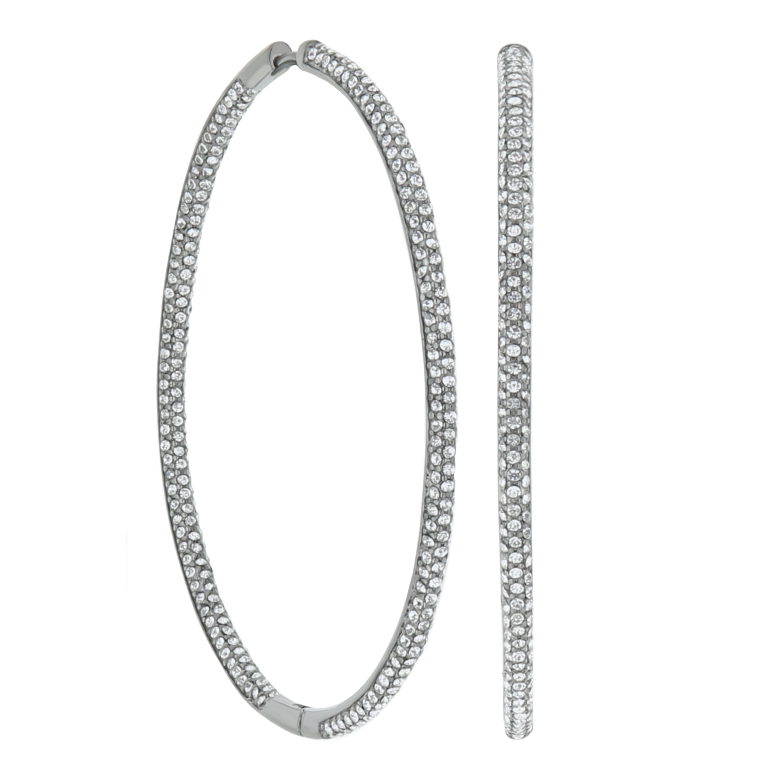 Pave Hoop Earrings