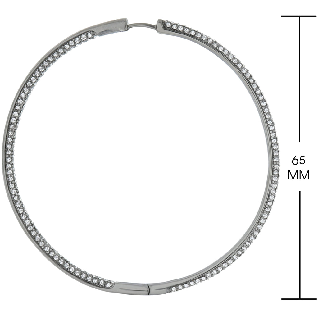 Pave Hoop Earrings