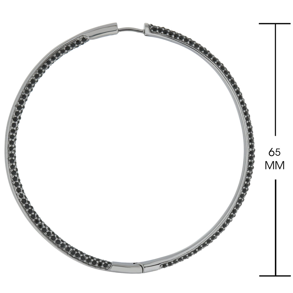 Pave Hoop Earrings